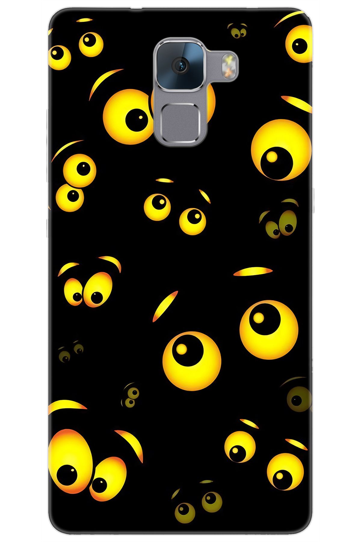 Ceppare Huawei Honor 7 (PLK-L01) Uyumlu Kılıf Desen Baskılı Silikon Emoji Gözler STK:746 CP-kWw8dJS