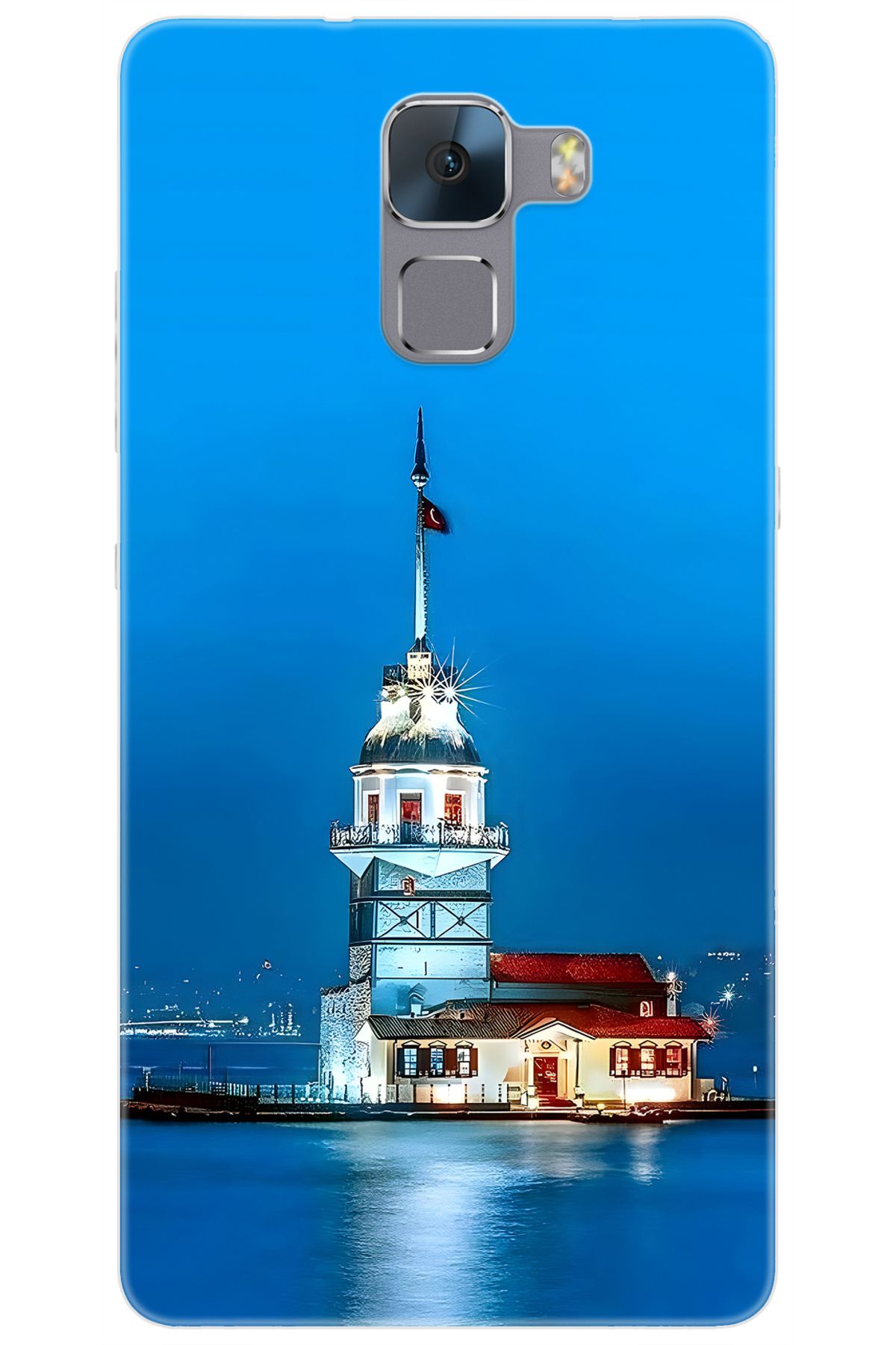 Ceppare Huawei Honor 7 (PLK-L01) Uyumlu Kılıf Desen Baskılı Silikon Kız Kulesi STK:617 CP-YUMG5b8