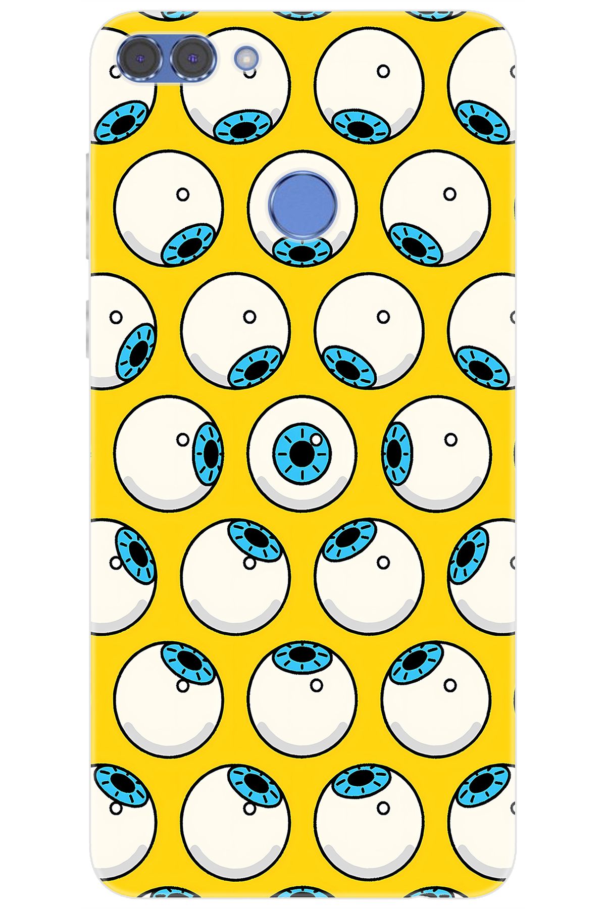 Ceppare Huawei Y9 2018 (FLA-LX1/LX2) Uyumlu Kılıf Desen Baskılı Silikon Gözler STK:619 CP-N9lrOKv