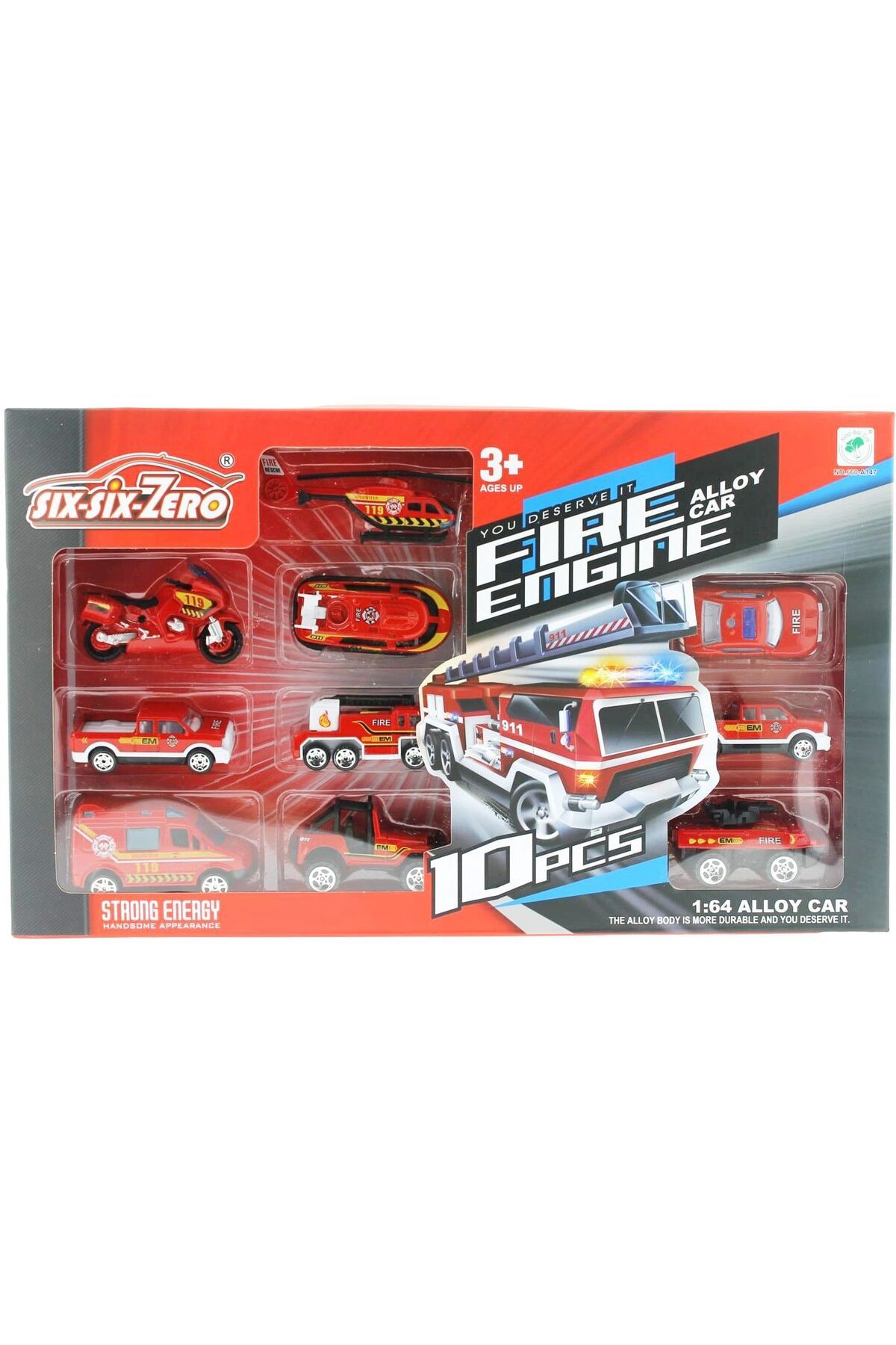 OEM 10'lu Die Cast Metal İtfaiye Araçları Seti