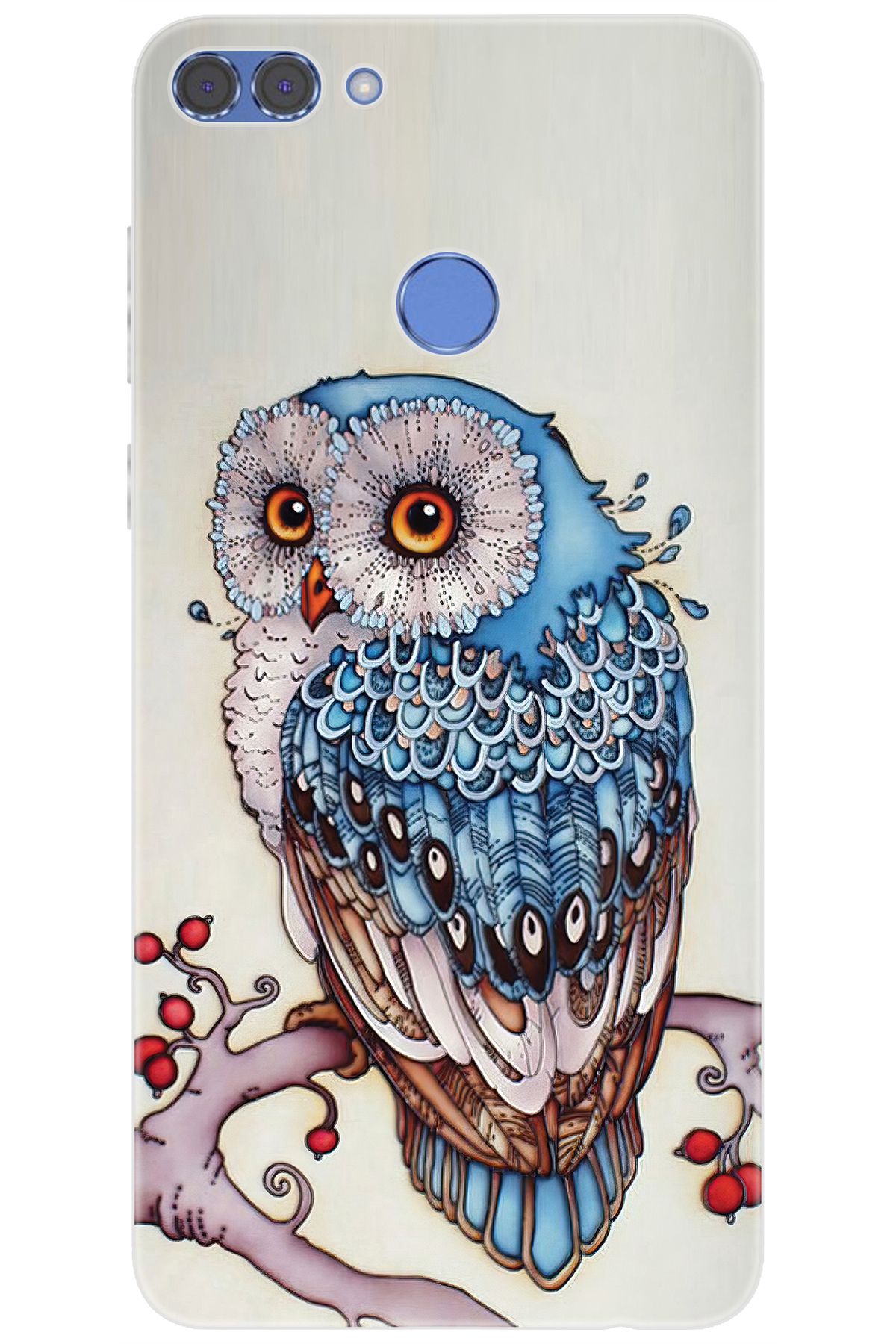 Ceppare Huawei Y9 2018 (FLA-LX1/LX2) Uyumlu Kılıf Desen Baskılı Silikon Baykuş STK:563 CP-rLjvPZv