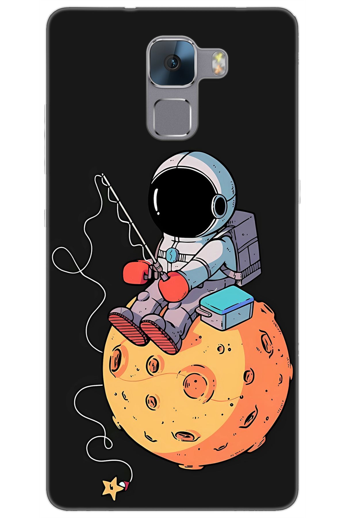 Ceppare Huawei Honor 7 (PLK-L01) Uyumlu Kılıf Desen Baskılı Silikon Astronot STK:640 CP-2X1AHgu