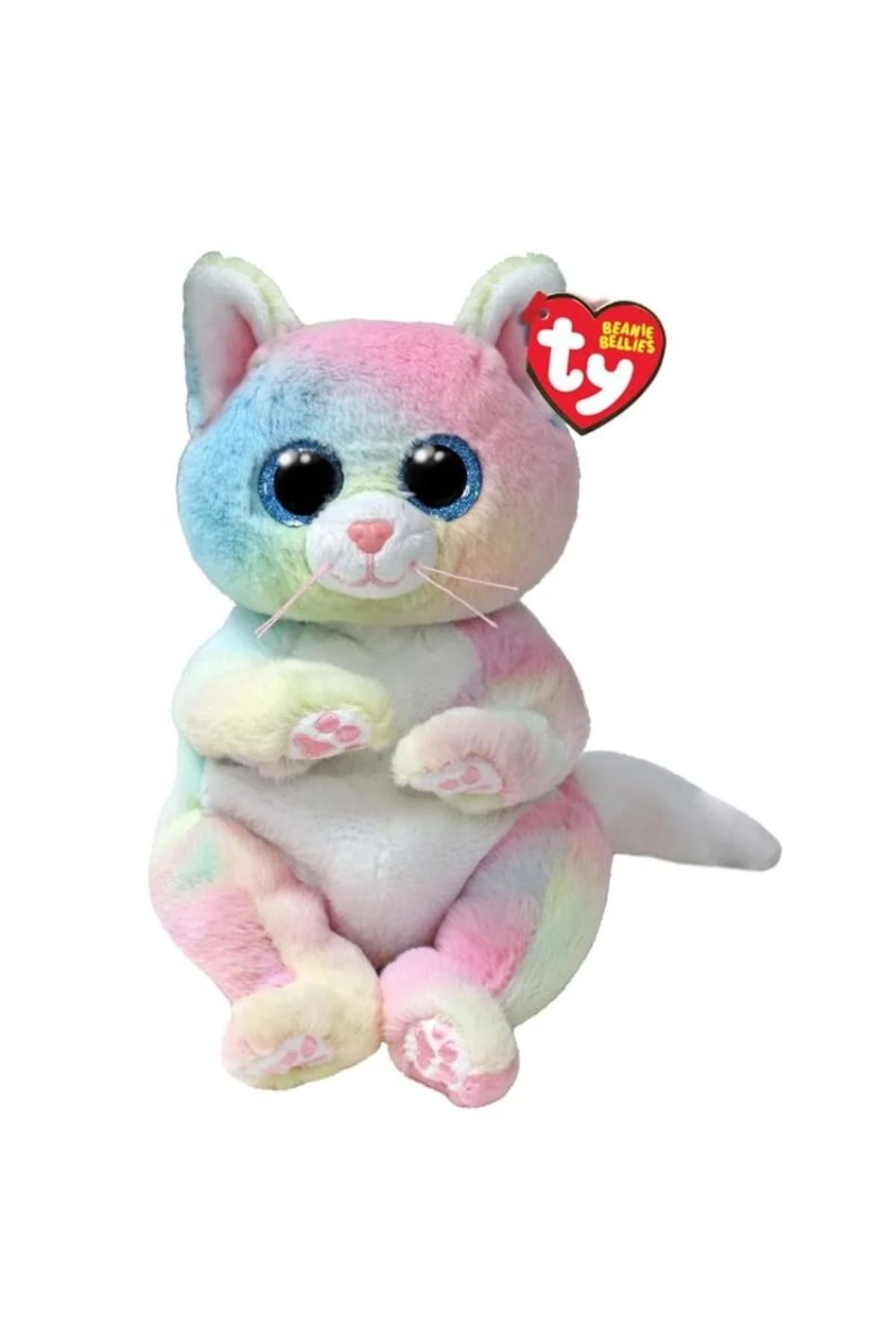 OEM Ty Beanie Bellies Oturan Peluş Kedi Jenni 21 cm