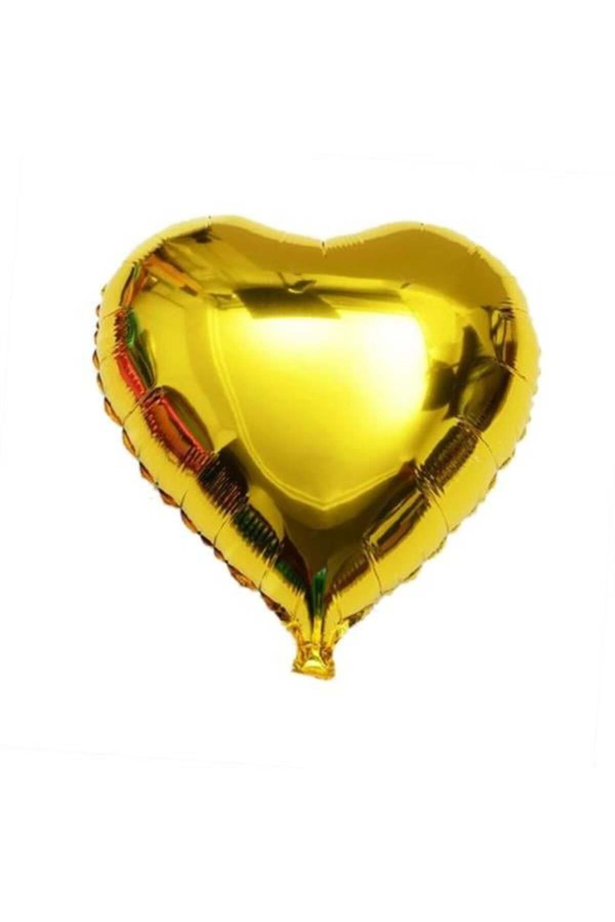 TTT Kalp Balon Folyo Sarı 60 Cm 24 İnç