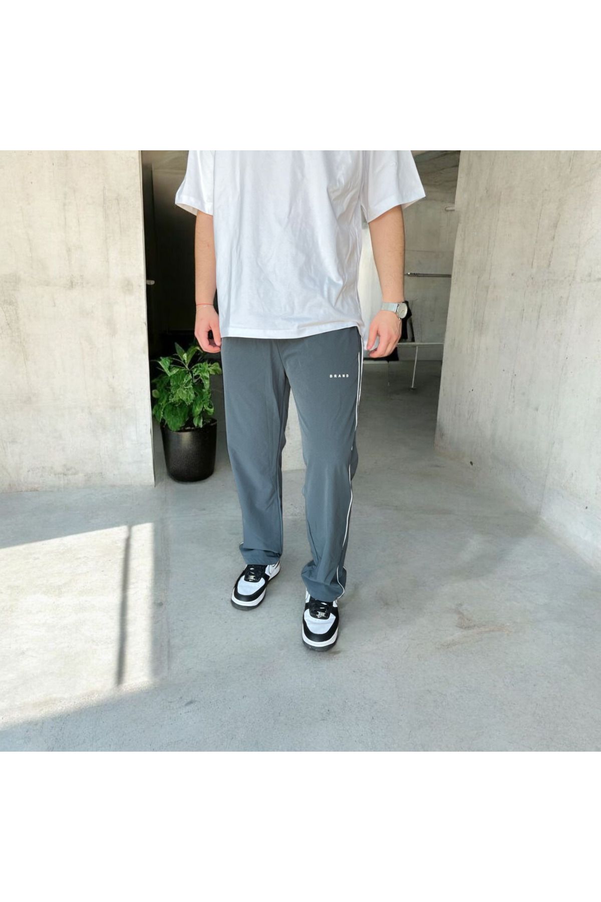Roil Wear Gri Çizgili Eşofman