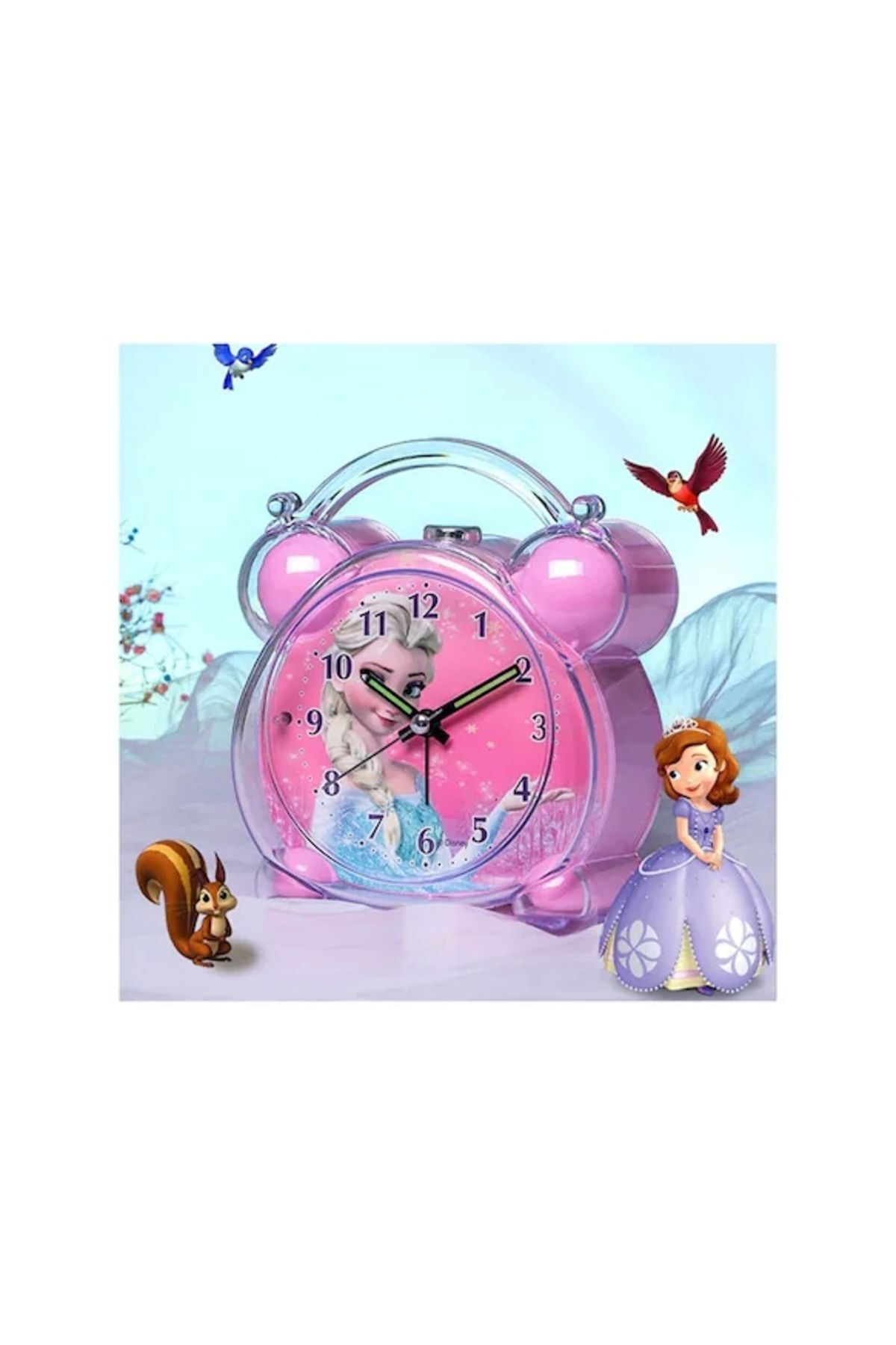 ALMİNA Frozen Elsa Dekoratif Masa Saati