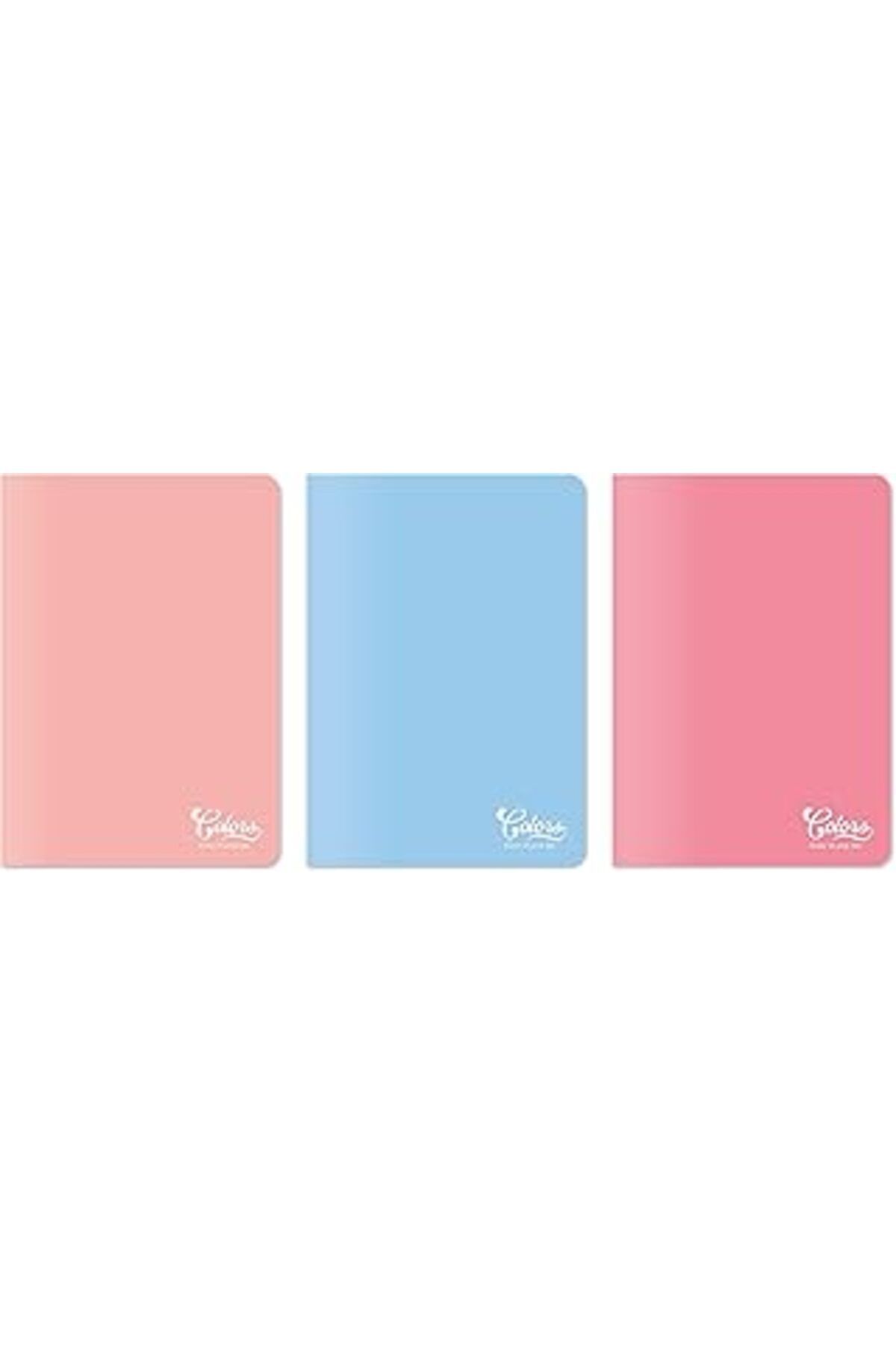 NZM TİCARET Meteksan Colors A5 60 Yaprak Çizgili Defter 3'Lü Paket, Somon, Pembe, Mavi