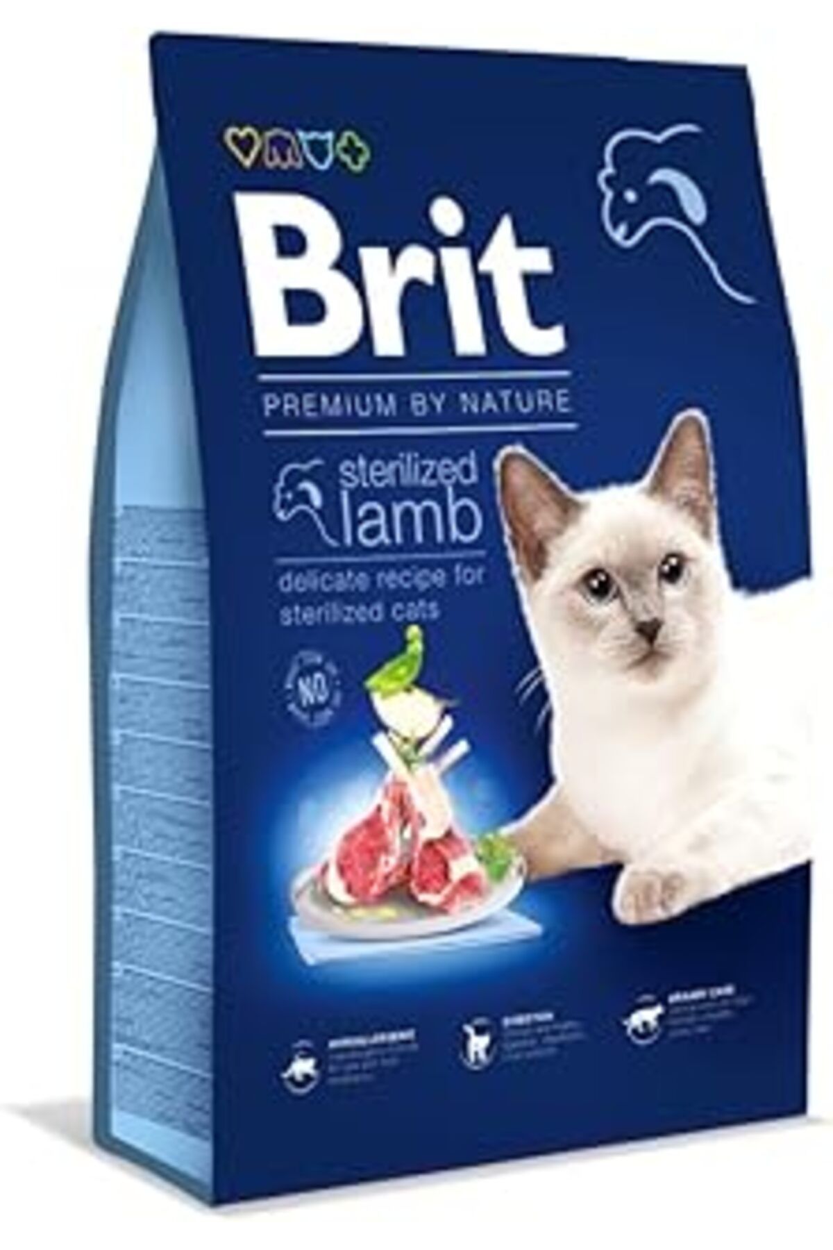 karadağsb Brit Premium By Nature Kısırlaştırılmış Kediler İçin, Kuzu Etli Kuru Mama, 8 Kg
