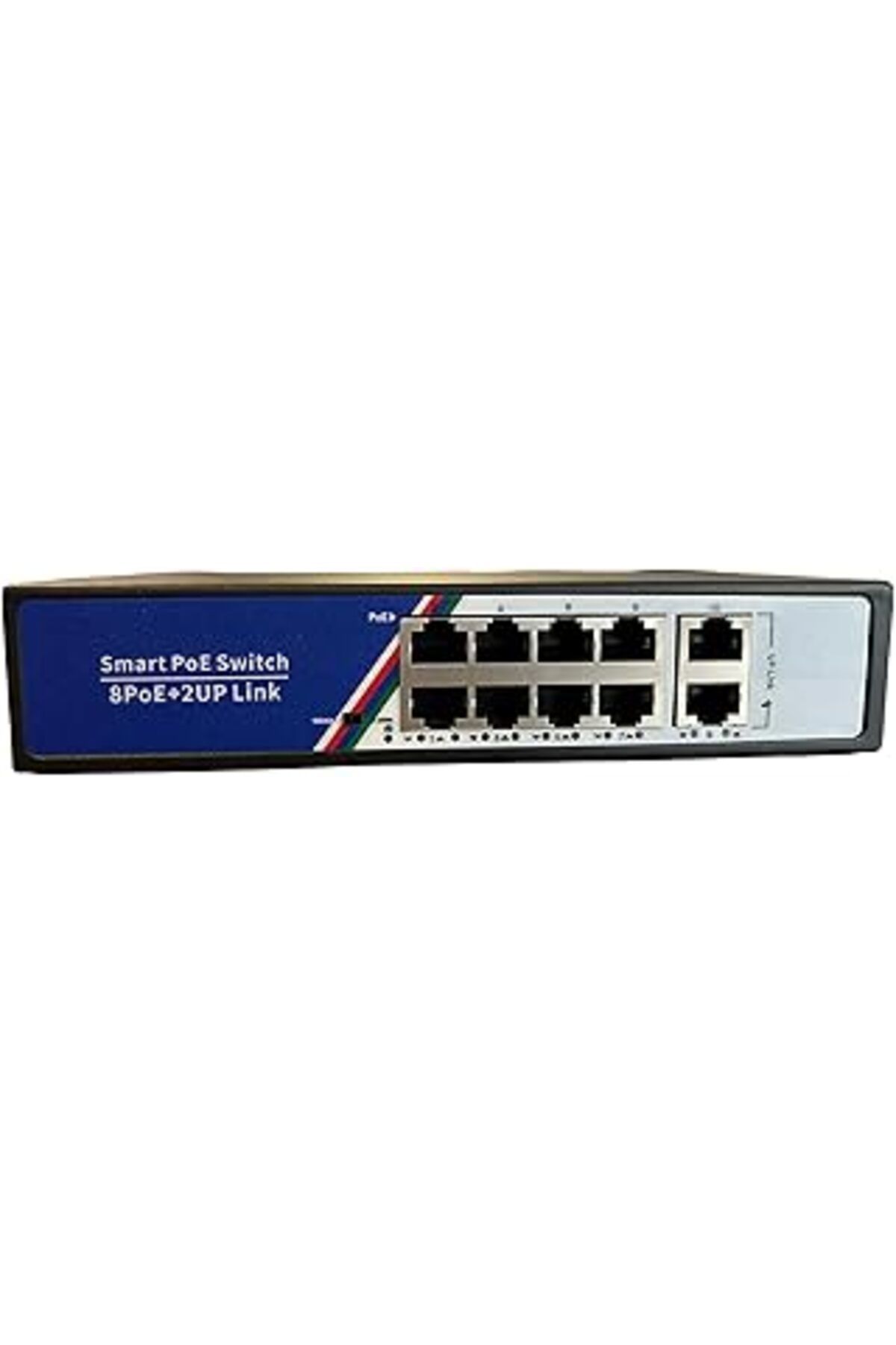 NZM TİCARET Smartai S8 Kolay Kurulum Switch 8 Port Poe +2 Uplink 10/100Mbps