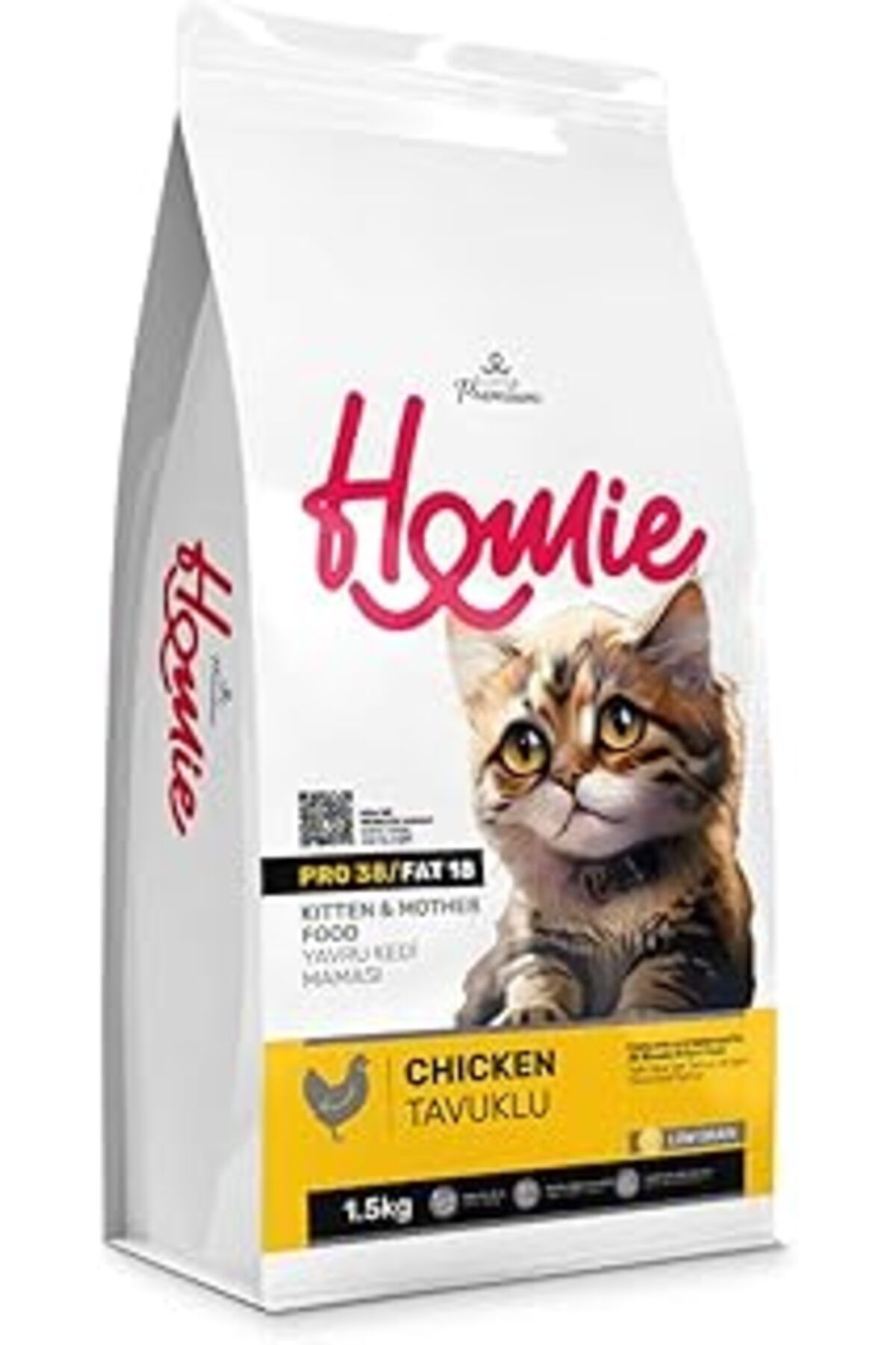 karadağsb Homie Super Premium Düşük Tahıllı Tavuklu Yavru Ve Anne Kedi Maması 1.5 Kg