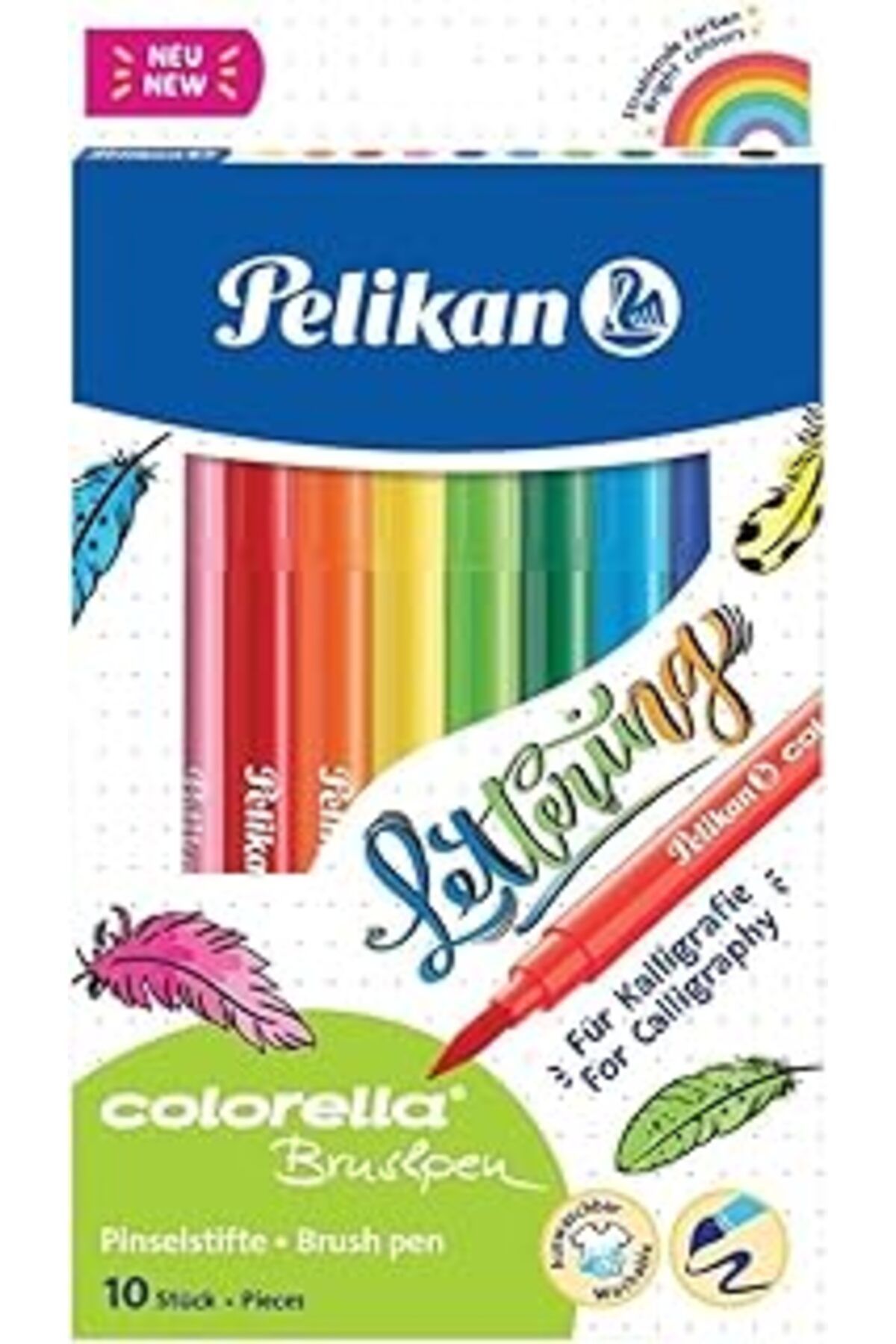 Pazarcan Pelikan Colorella Fırça Uçlu Keçeli Kalem 10Lu