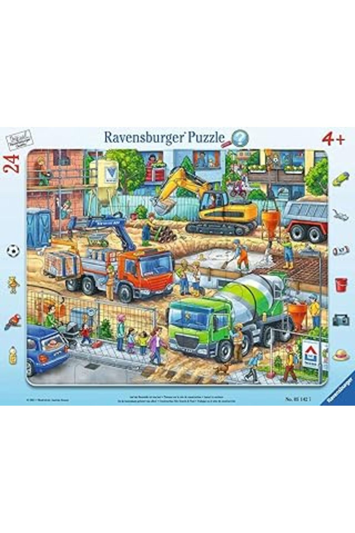 Mu Art Ravensburger 51427 Ravensburger 24P Çer Puz Şantiyede, Çok Renkli