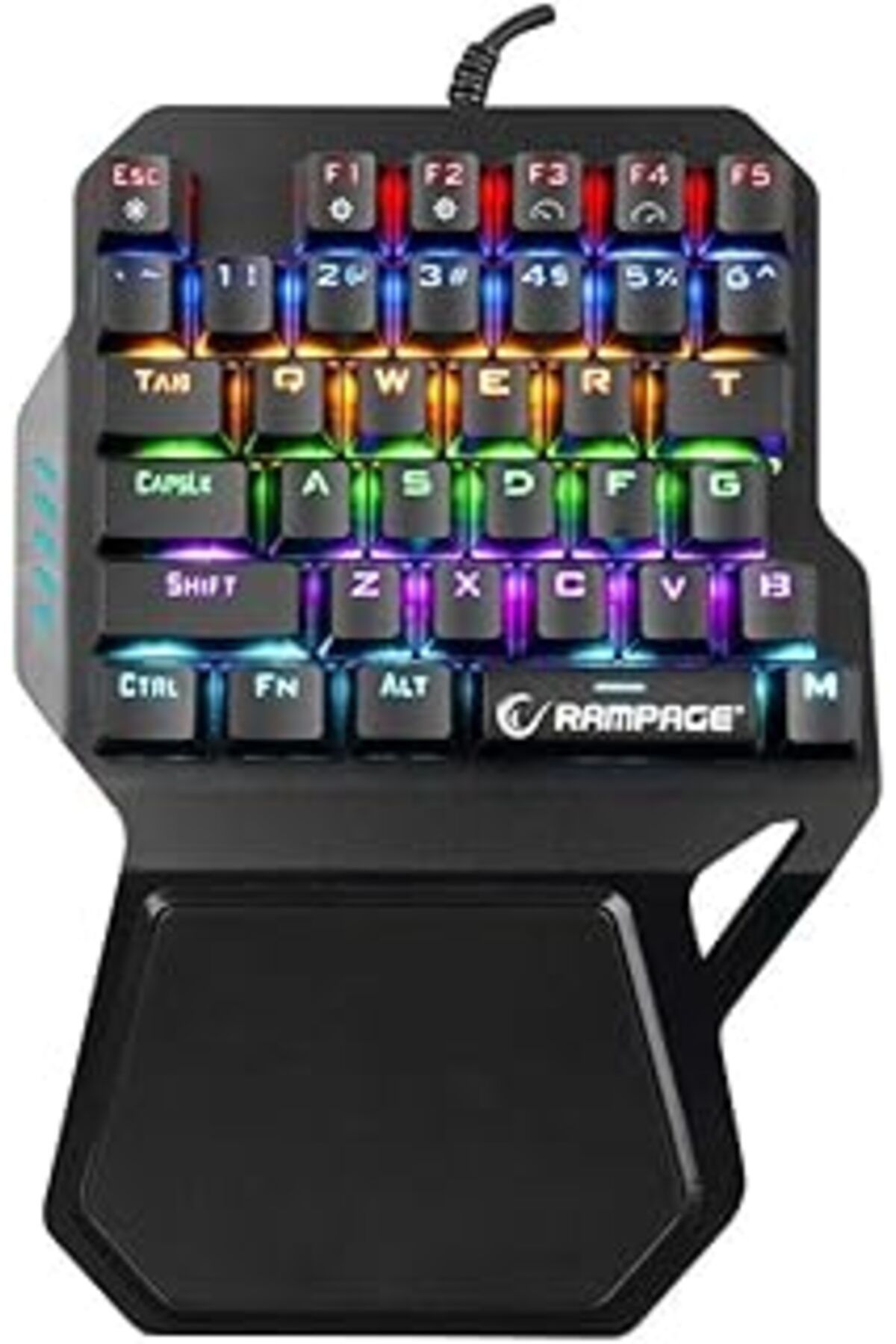 Mu Art Rampage Kb-R77 Palm Usb Rainbow Backlight Outemu Blue Switch Mekanik 36 Tuşlu Mini Gaming Oyuncu Kl