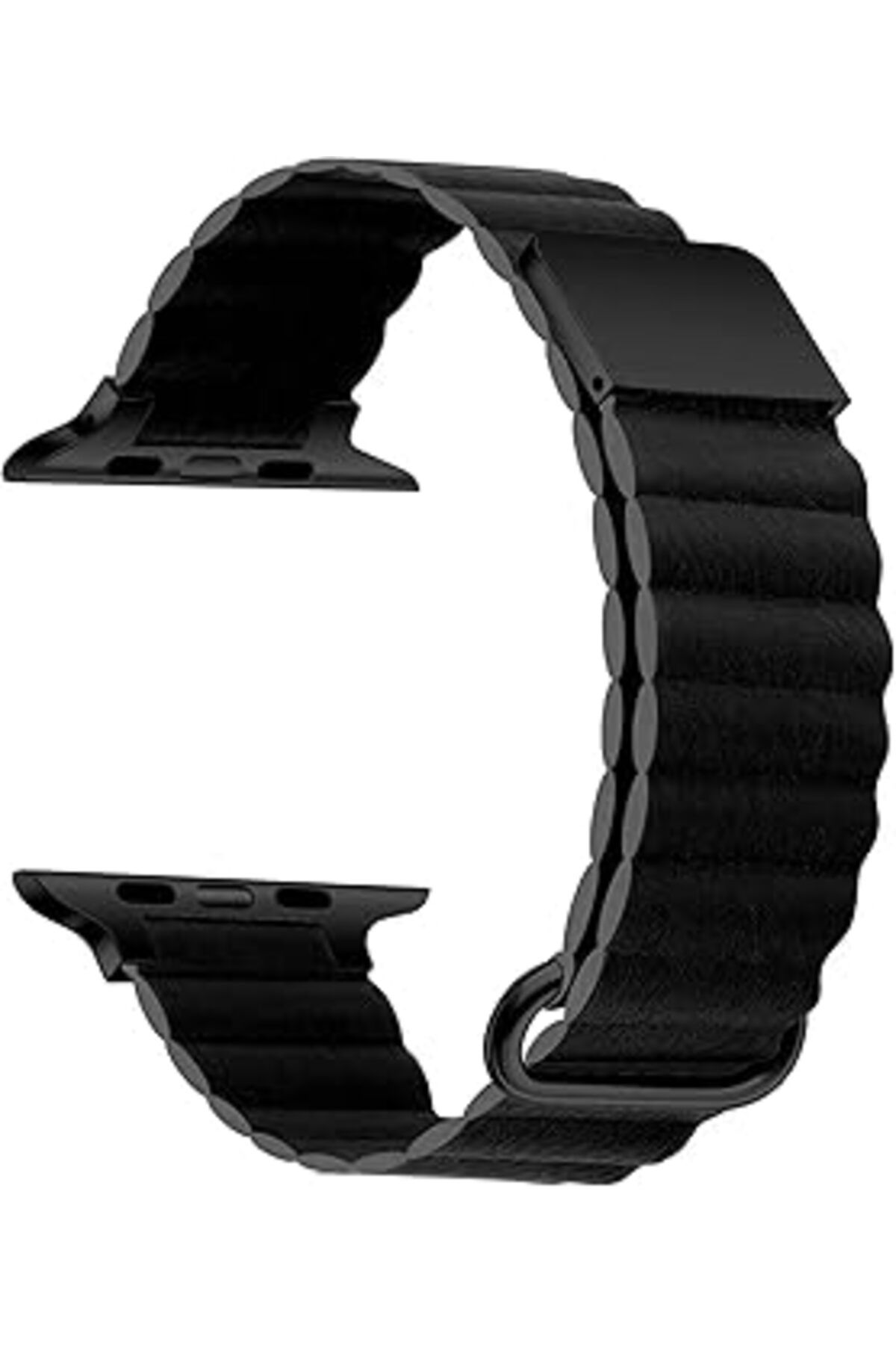 karadağsb Zore Apple İle Uyumlu Watch Ultra 42/44/49Mm Krd-78 Pu Deri Kordon Strap Kayış Siyah