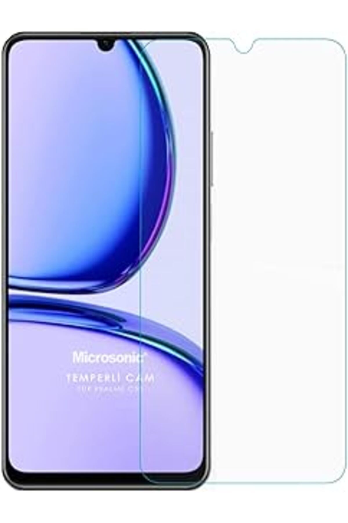 jupiter global bazaar Microsonic Realme C53 Tempered Glass Cam Ekran Koruyucu [Realme C53 Ile Uyumlu Ekran Koruyucu - Şef