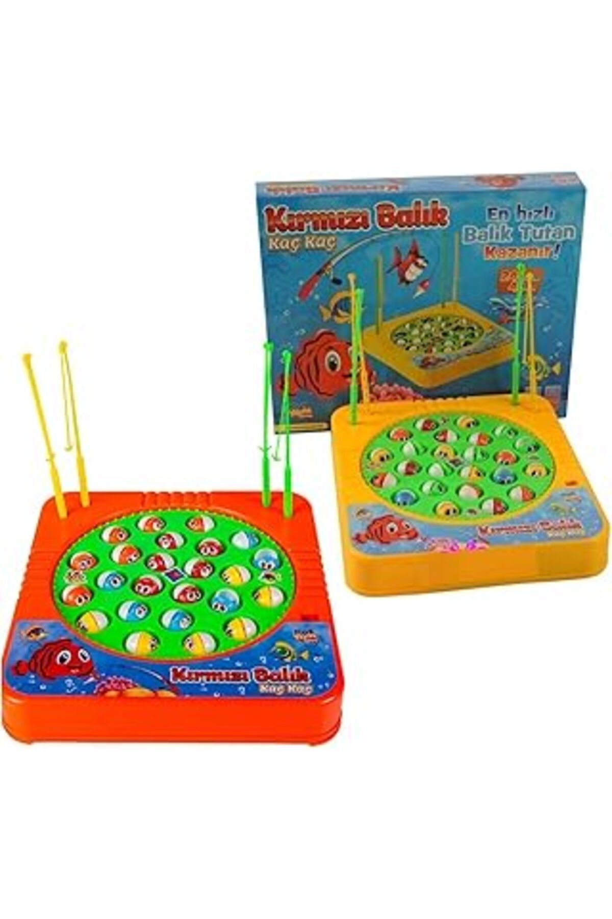 Mu Art Sole Müzikli Kırmızı Balık Yakalama Oyunu 24 Balık 4 Oltalı - Orta Boy