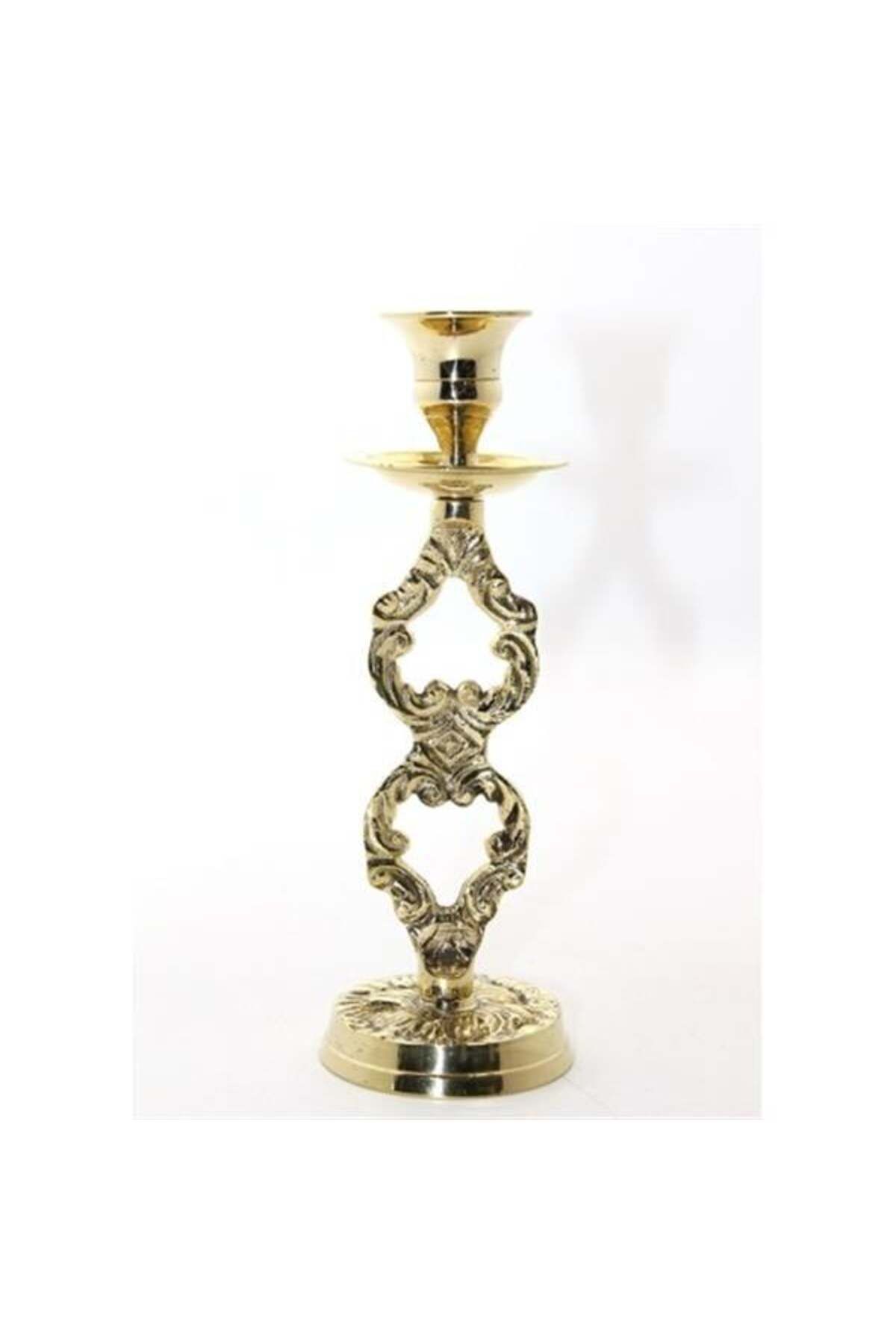 DENİZBİLİŞİM Tekli Pirinç Şamdan Model 4