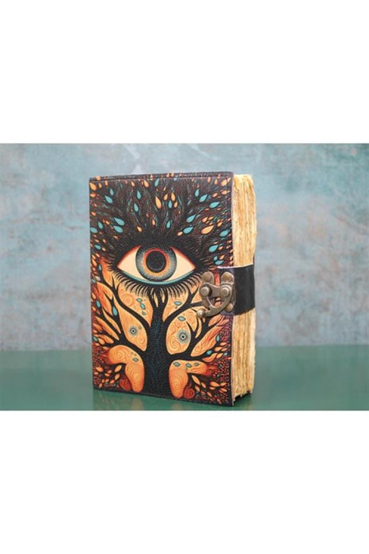 Mu Art Ahşap Göz Tasarımlı Deri Defter