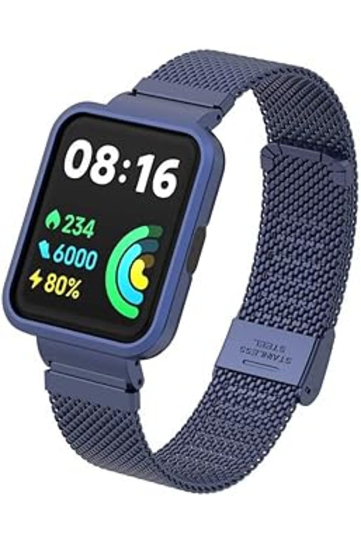 karadağsb Zore Xiaomi İle Uyumlu Redmi Watch 2 Lite Krd-66 Metal Kordon Lacivert