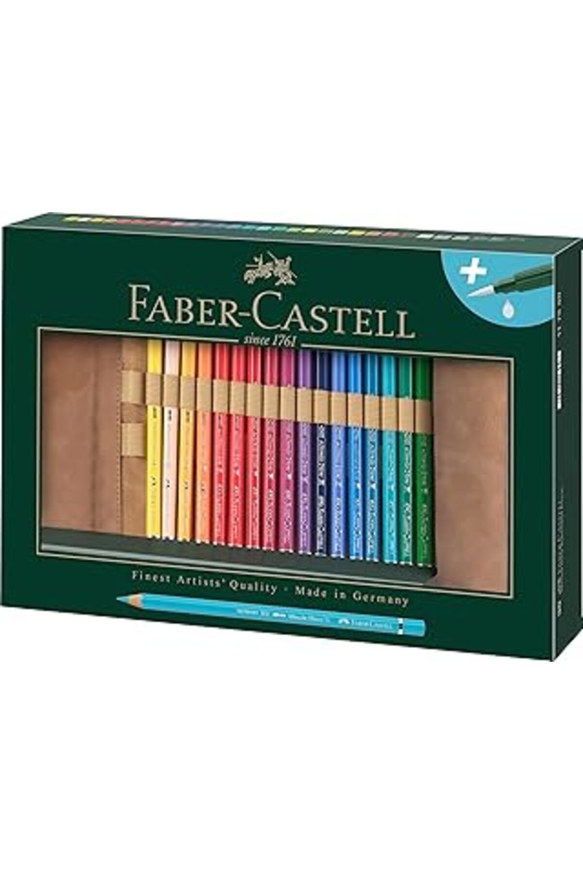Mu Art Ahşap Faber-Castell Kalem Rulosu (A.Dürer 30 Kalem + Suluboya Fırçası)