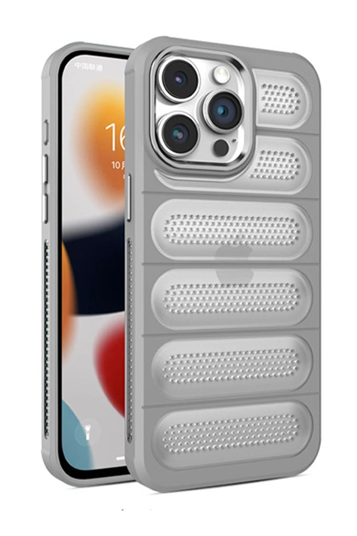 NewFace iPhone 14 Pro Kılıf Airmax Silikon Kapak - Titan Gri YNSMR