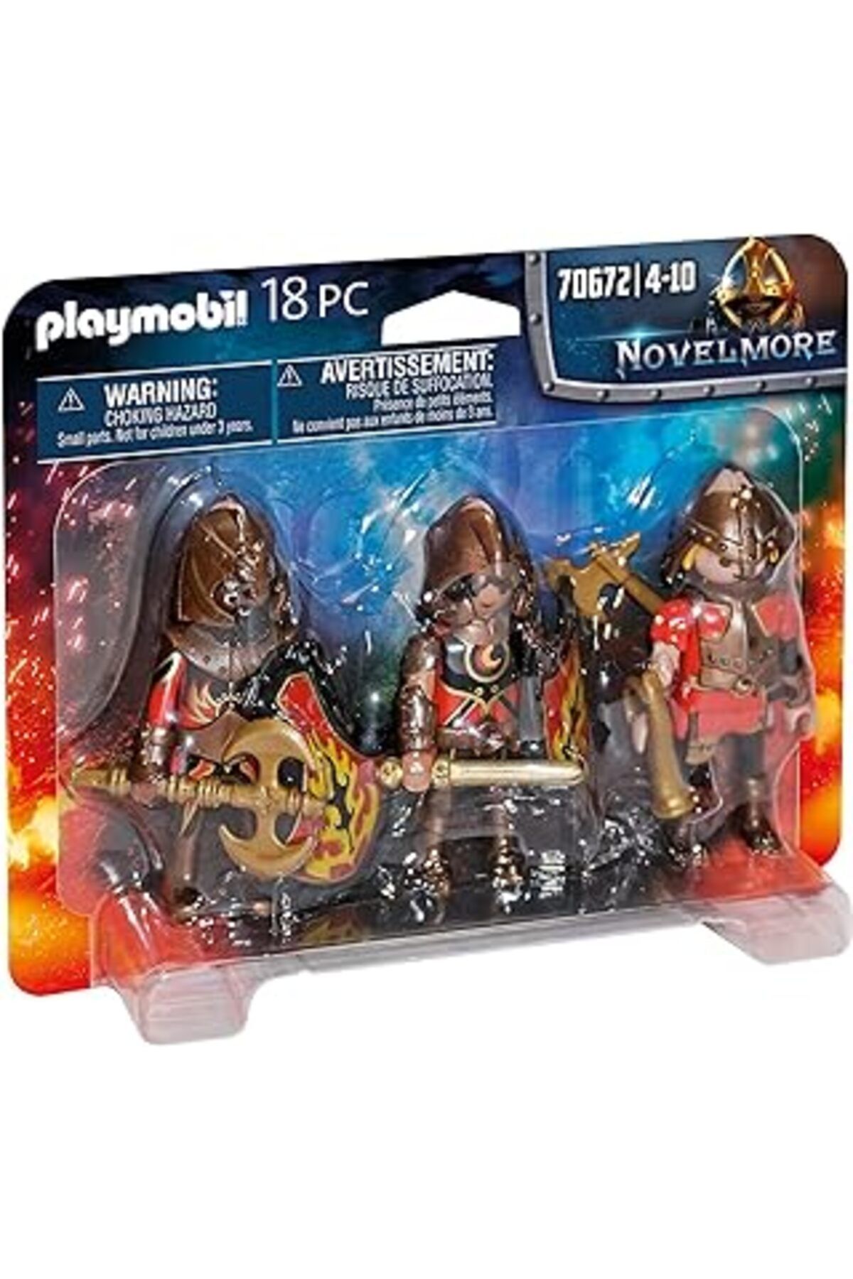 NETWORK ART Playmobil 70672 Novelmore 3'Lü Set Burnham Raiders, Çok Renkli