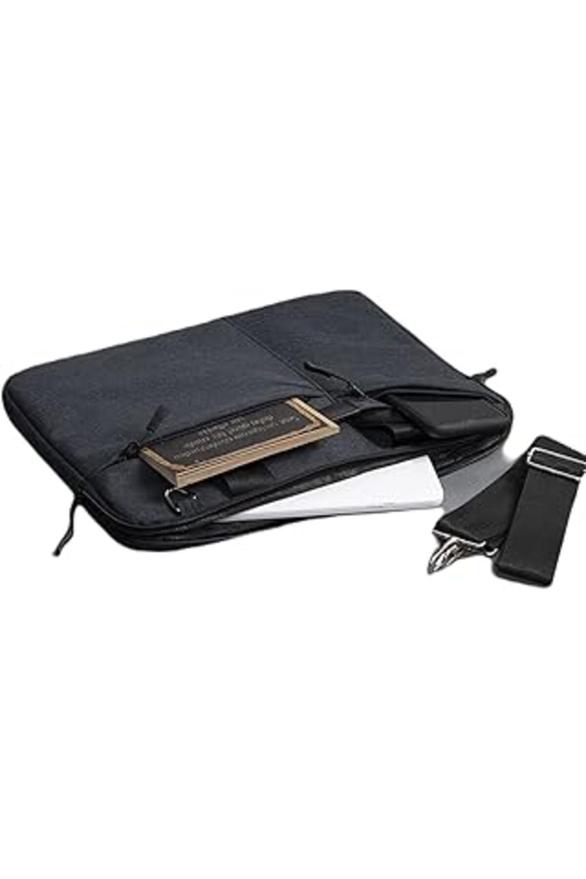 NZM TİCARET Simple Macbook Air- Pro 13-13.3-14 Inç Darbeye Karşı Korumalı Su Geçirmez Laptop Çantası. Füme (fü