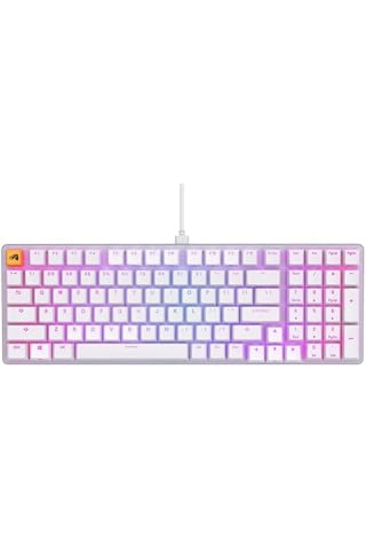 Mu Art Glorious Pc Gaming Race Gmmk2 Qtr Modüler Hotswap Mekanik Rgb Beyaz Klavye…
