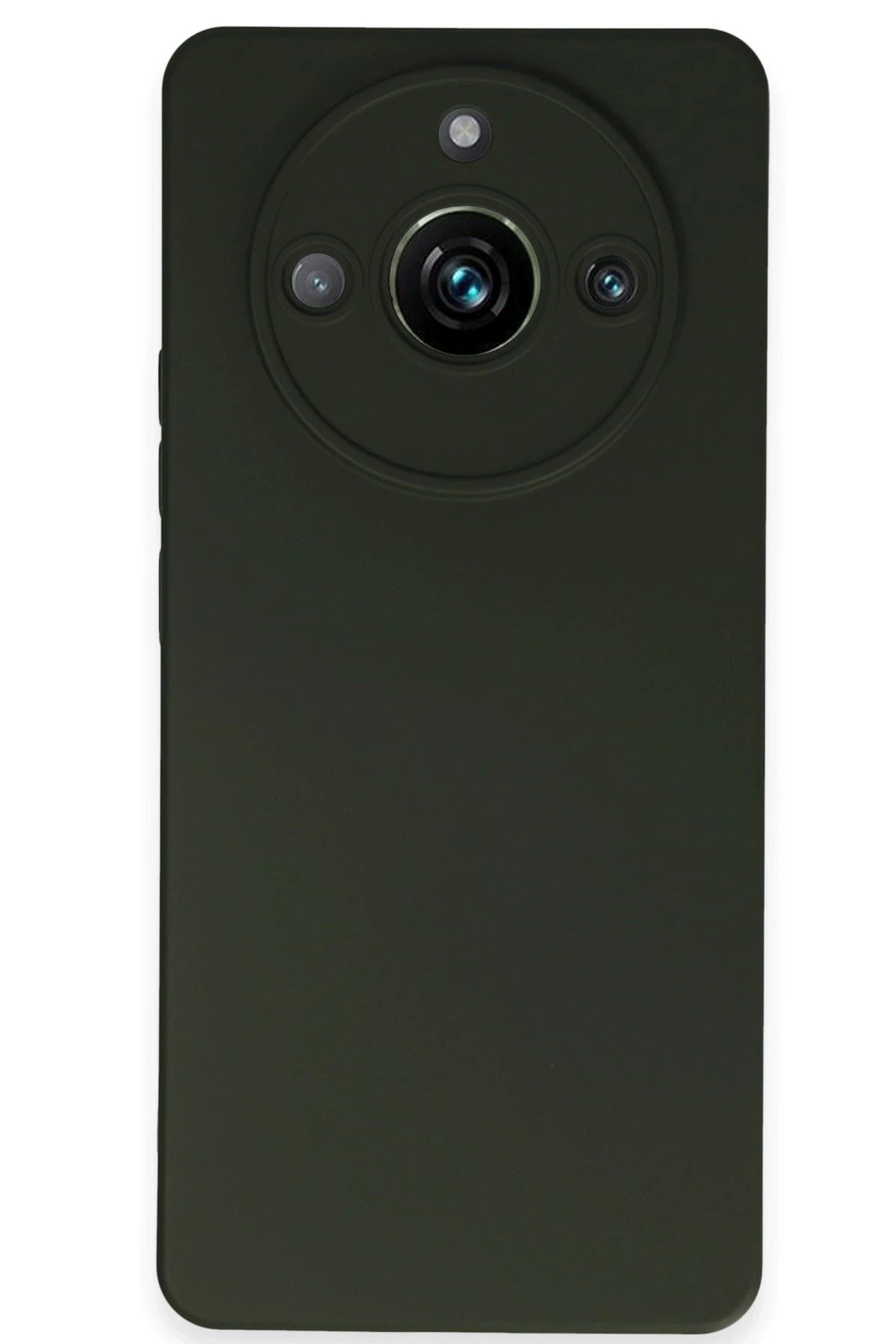 NewFace Realme 11 Pro Uyumlu Kılıf Nano içi Kadife Silikon - Koyu Yeşil YNSMR