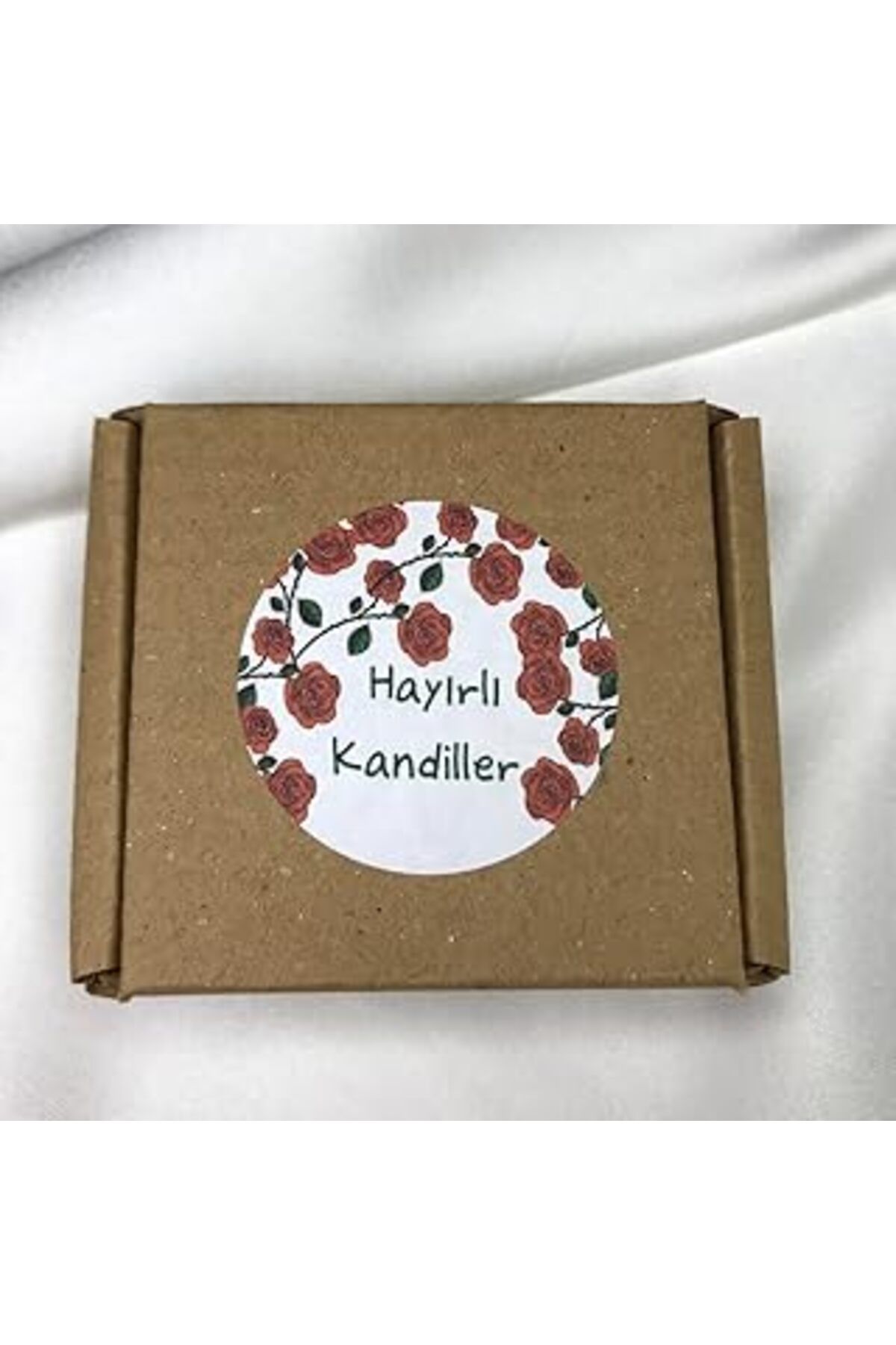 robotrend Hayırlı Kandiller Etiketi Ramazan Bayramı Kurban Bayram 4 Cm- 40 Adet (Kırmızı)