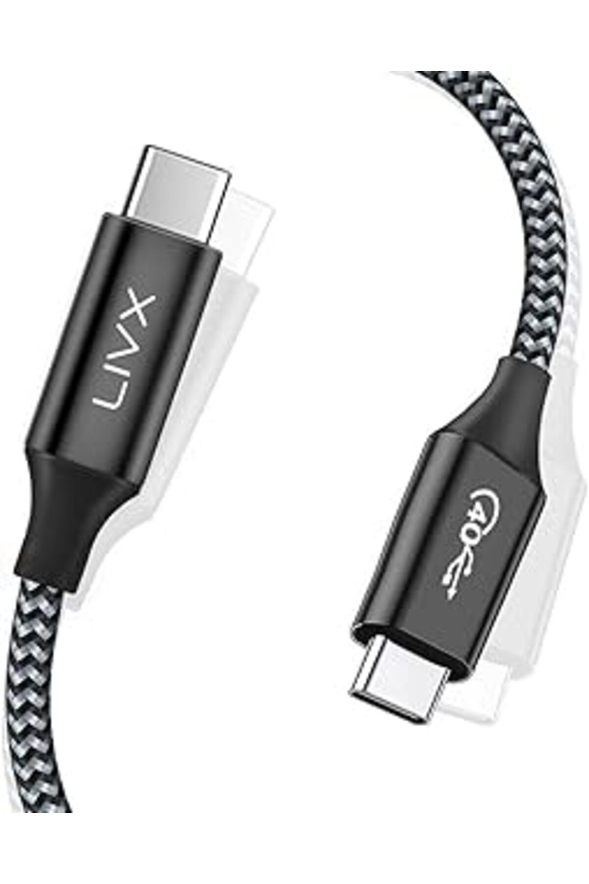 Pazarcan Livx Action Thunderbolt 4 Type C Kablo 100 W Pd Şarj 1 Metre 40 Gbps Veri Ve Görüntü Aktarım Kablos