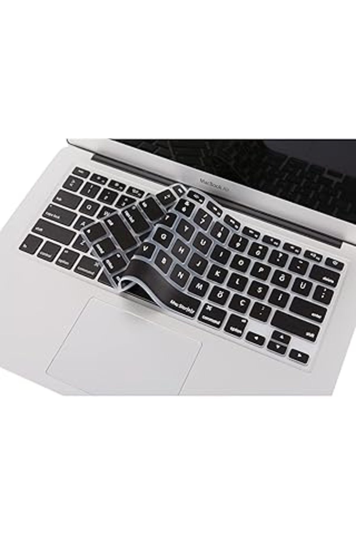 Mu Art Ahşap Mcstorey Macbook Klavye Air Pro Koruyucu (Us To Tr) (Eski Usb'Li Model 2008-2017) Ile Uyumlu Siyah