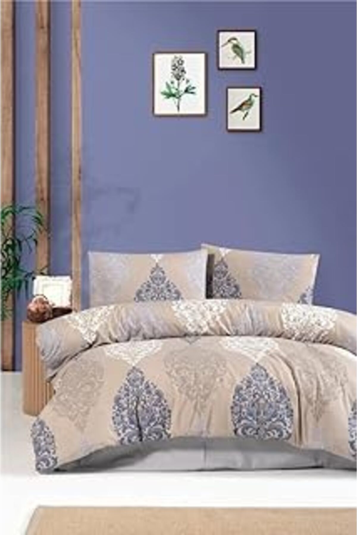 Roses Store Mulberry Çarşafı Lastikli Çift Kişilik Nevresim Takımı
