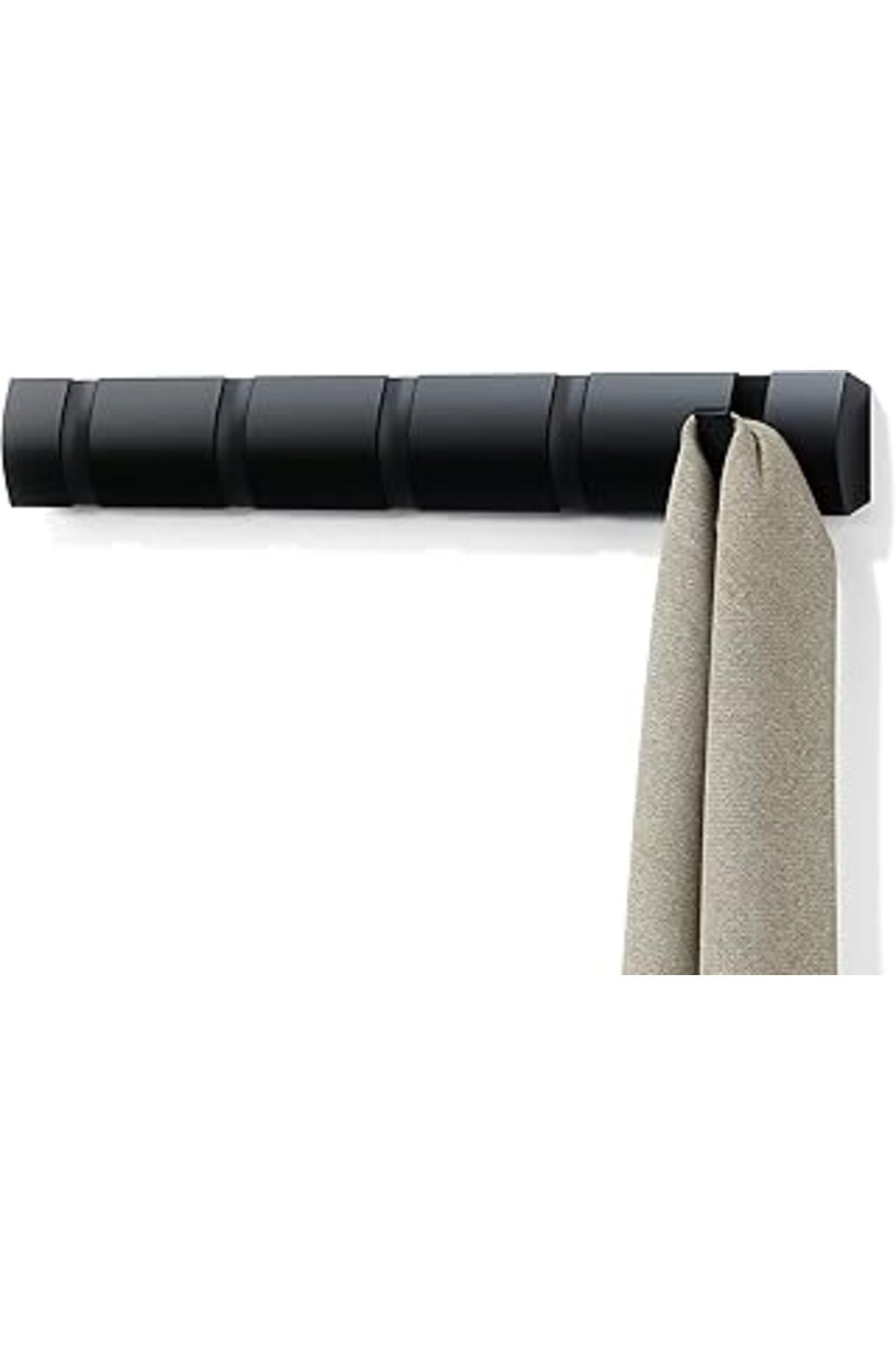Mu Art Ahşap Umbra Flip 5 Gardırop Askısı – Modern, Sade Ve Yer Tasarrufu Sağlayan Gardırop Çubuğu, Ceketler, Ma