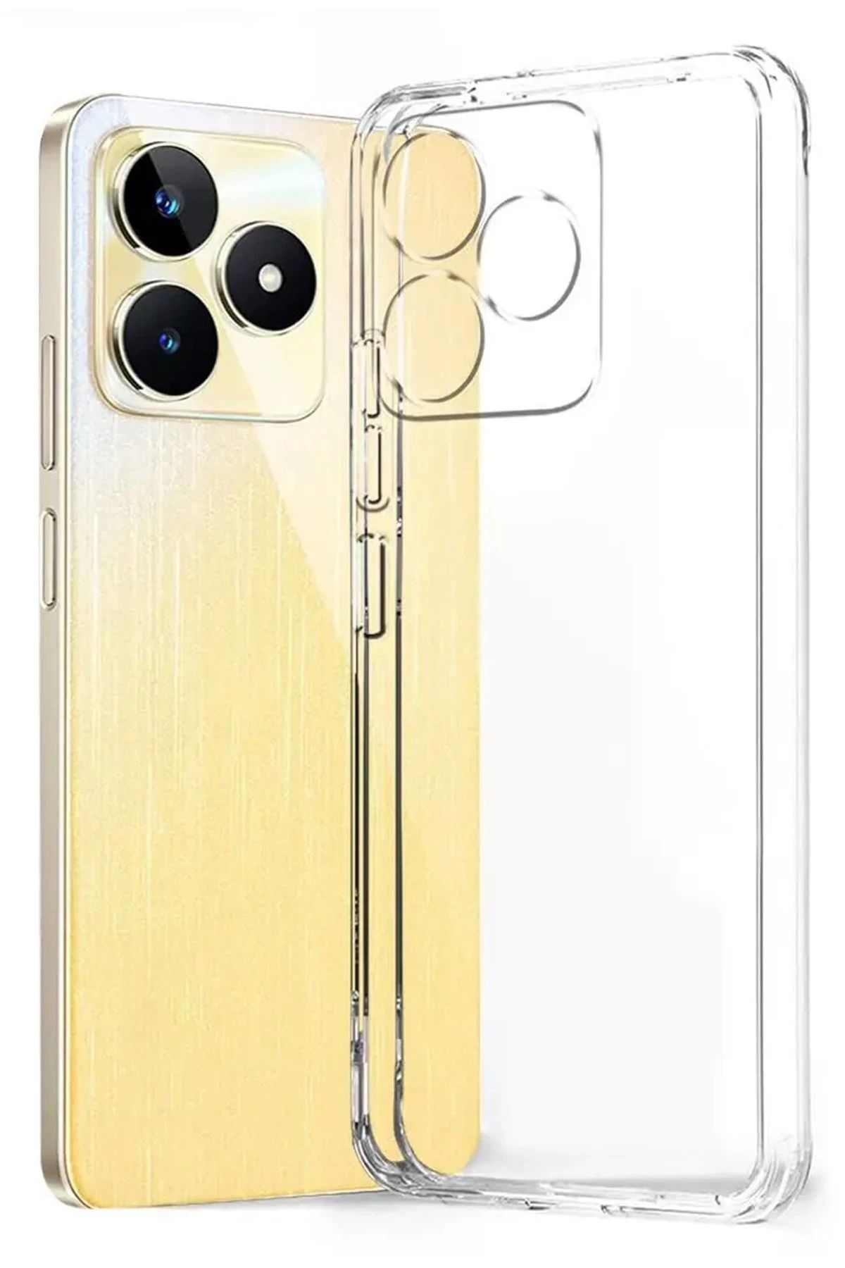 NewFace Realme Note 50 4G Kılıf Lüx Şeffaf Silikon YNSMR