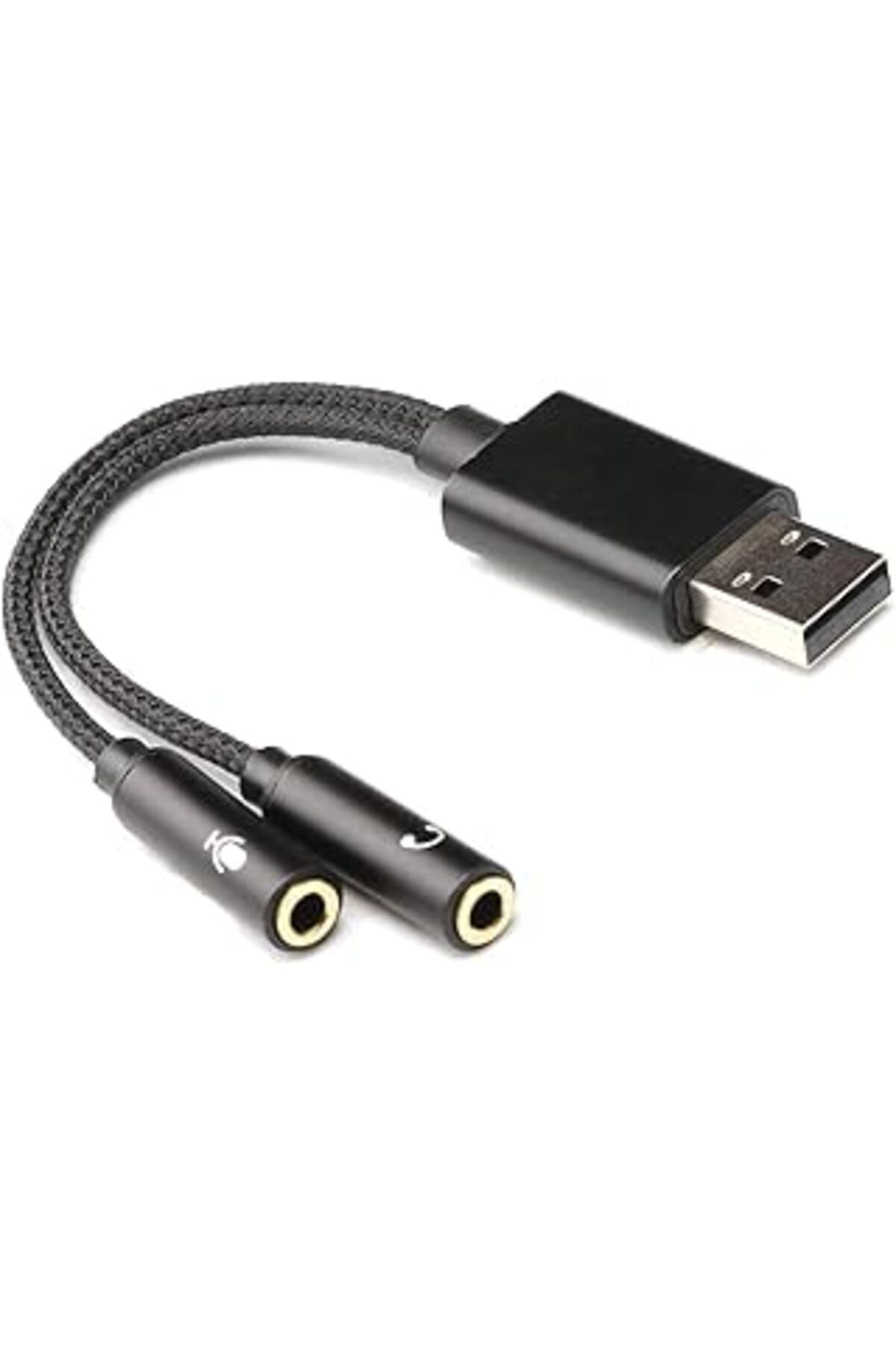 karadağsb Usb To İkili 3.5Mm Jack Adapter - Usb Den Kulaklik Ve Microphone Çikiş Almanizi Sağlar - Ses Kar