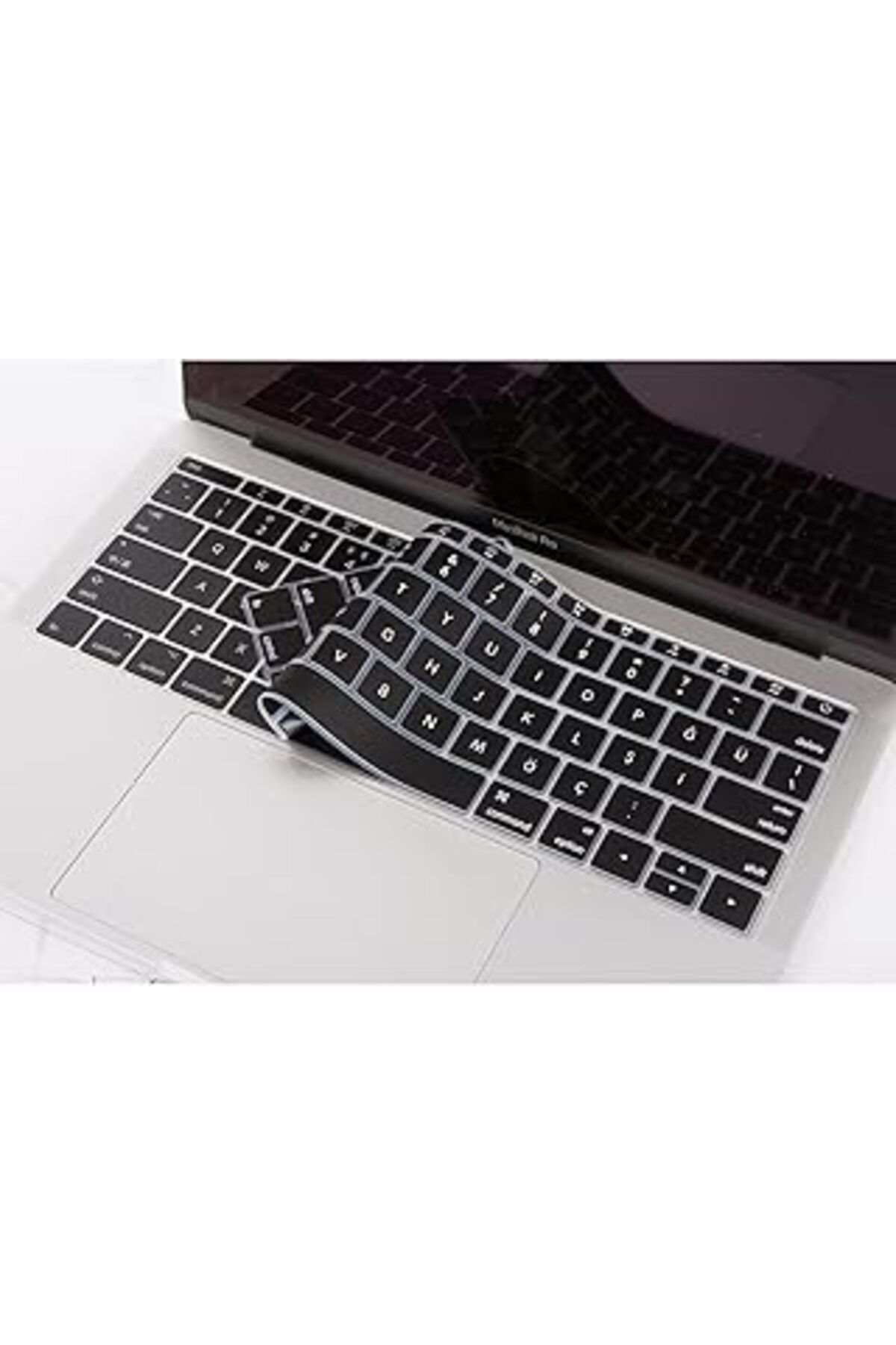 Pazarcan Mcstorey Laptop Macbook Pro Kılıf Klavye Koruyucu (Us To Tr) 13Inç A1708-12Inç A1534 Ile Uyumlu Siy