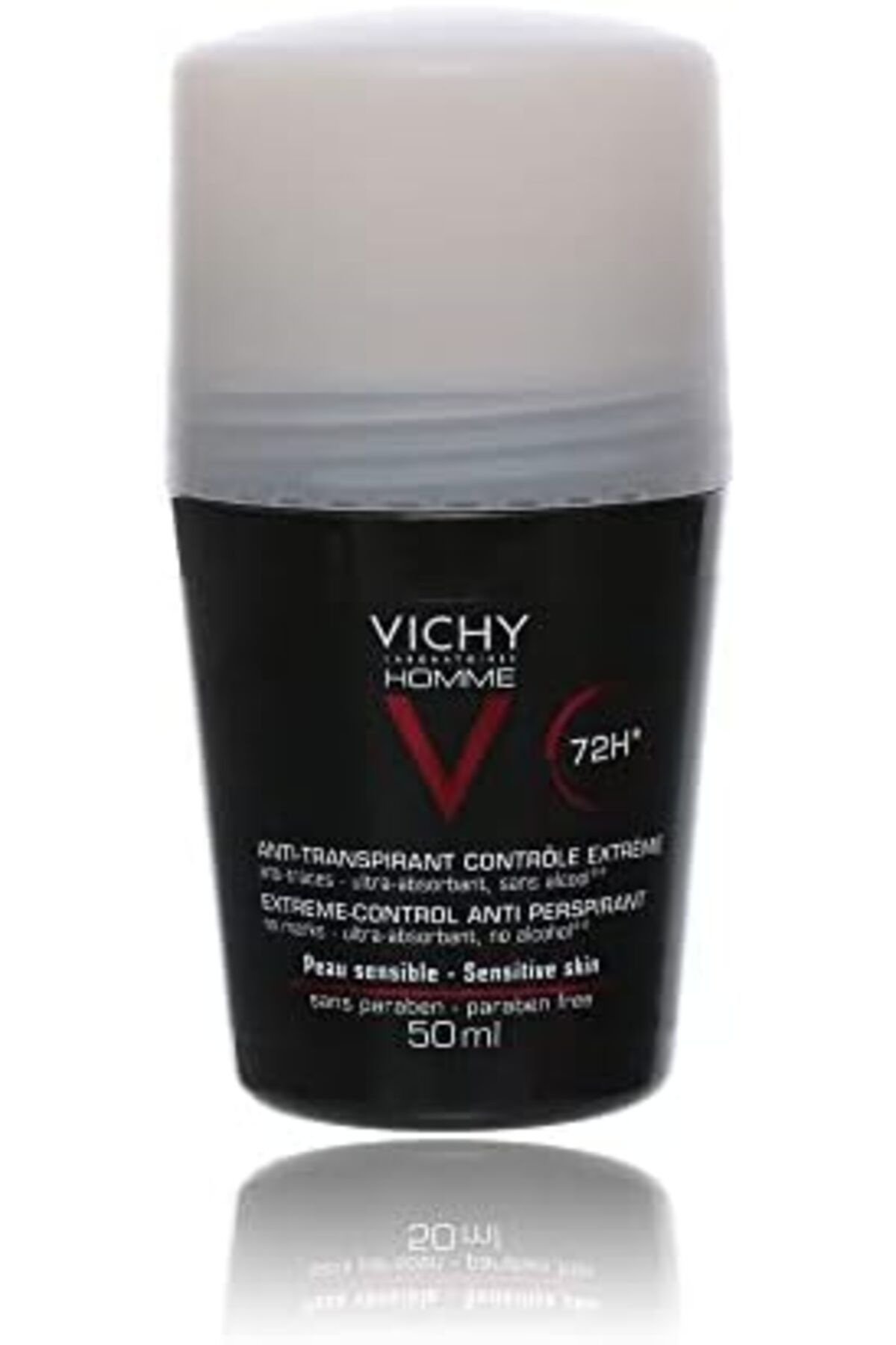Vichy-Men's Roll-On Deodorant with Advanced Control for 72 Hours, 50ml, Unscented 2