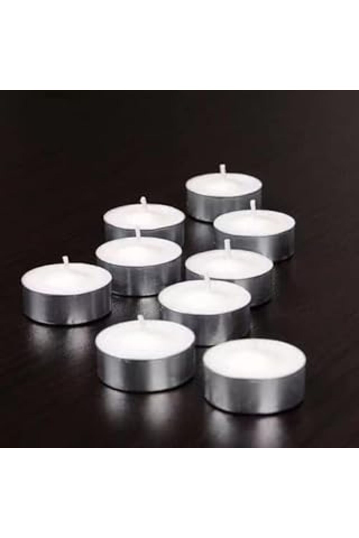 NETWORK ART Yuvarlak Tea Light Beyaz Mum 16 Adet Romantik Mum