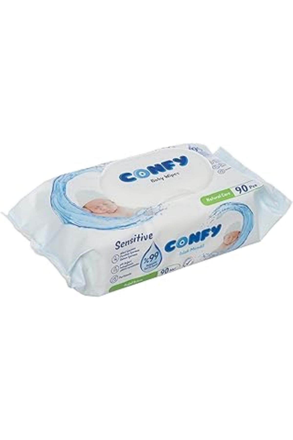 Mu Art Ahşap Confy Natural Care Sensitive Islak Mendil 1080 Yaprak (12 X 90 ADET)