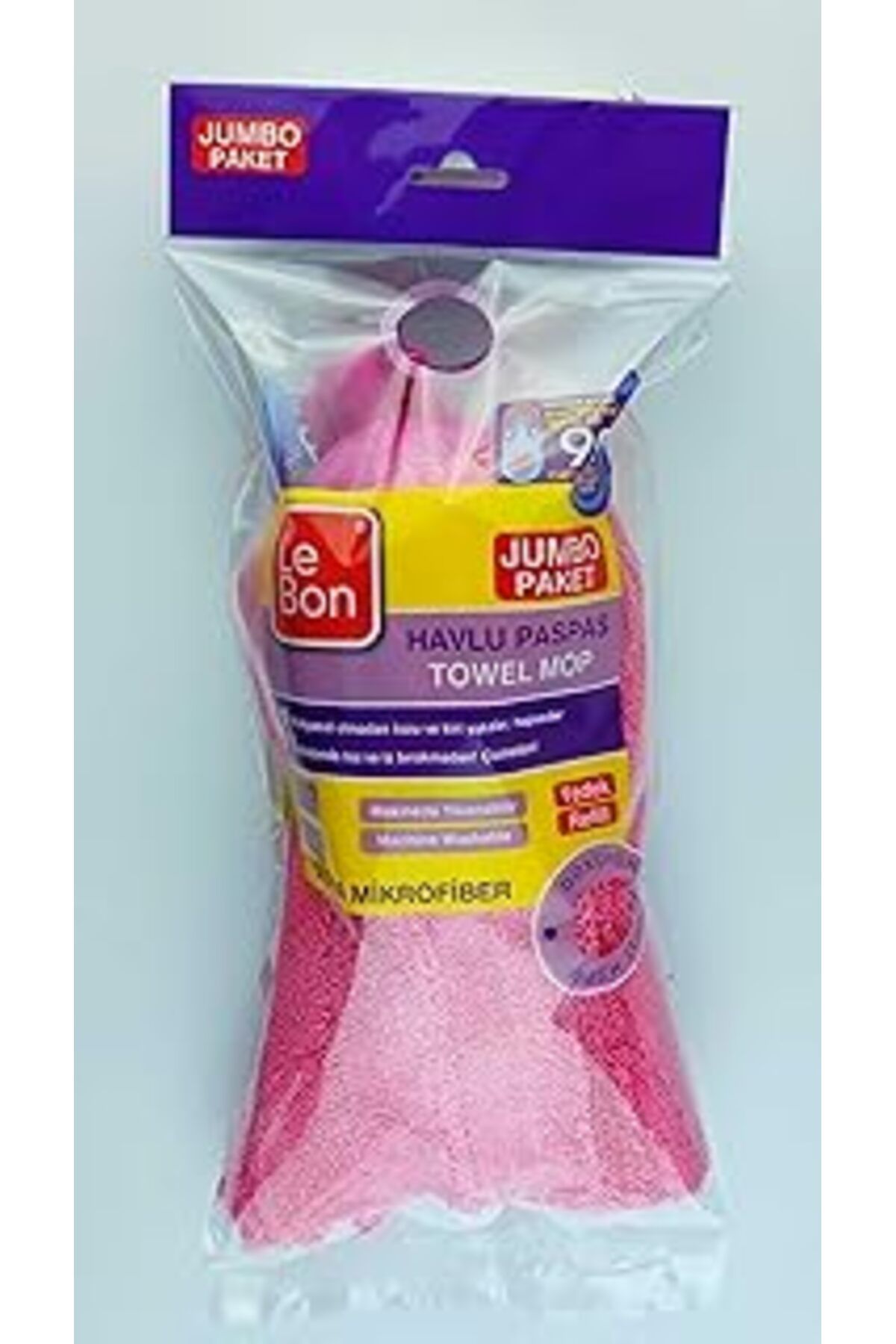 NZM TİCARET Lebon Havlu Paspas/Towel Mop 1'Li Jumbo Paket Ultra Mikrofiber