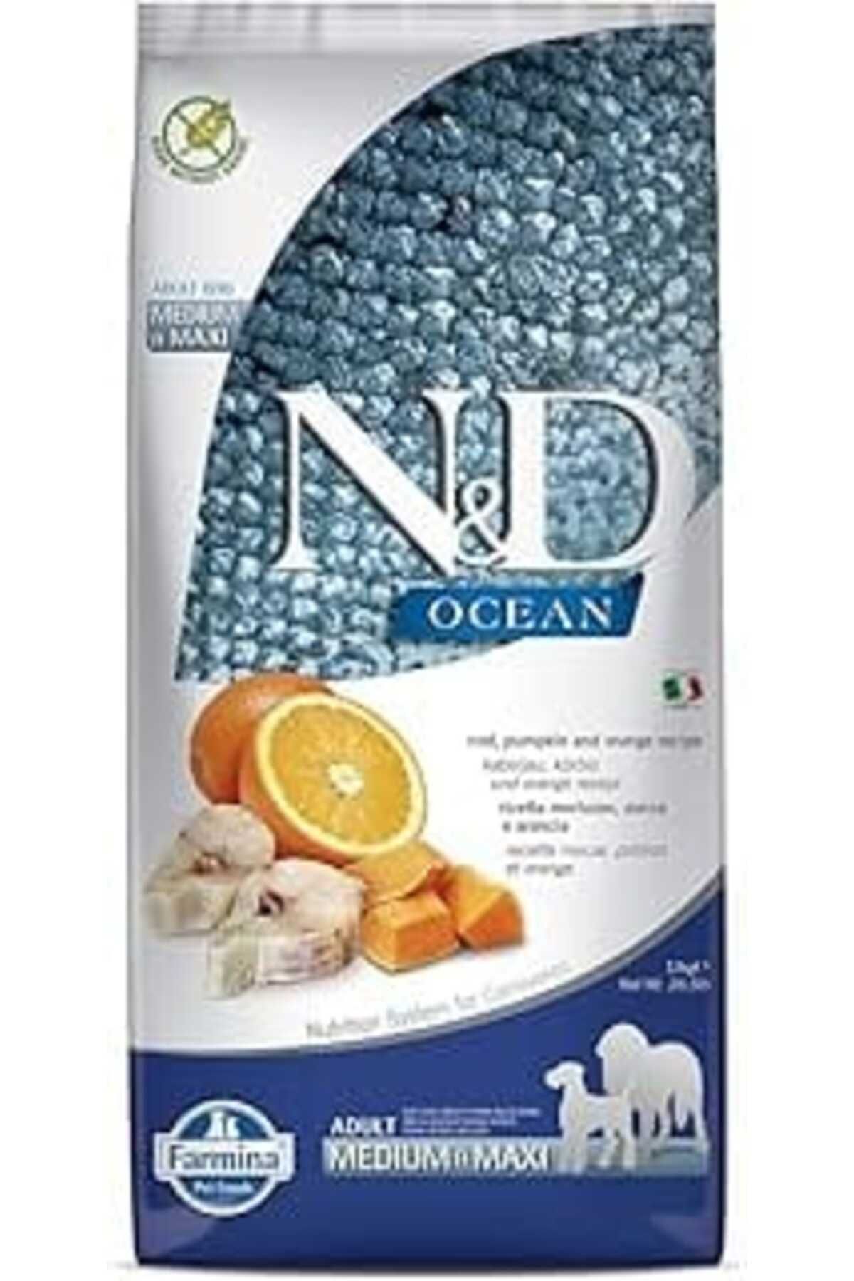 karadağsb N&D Ocean Köpek Morina Balığı, Balkabağı & Portakal Yetişkin Medium & Maxi 12 Kg
