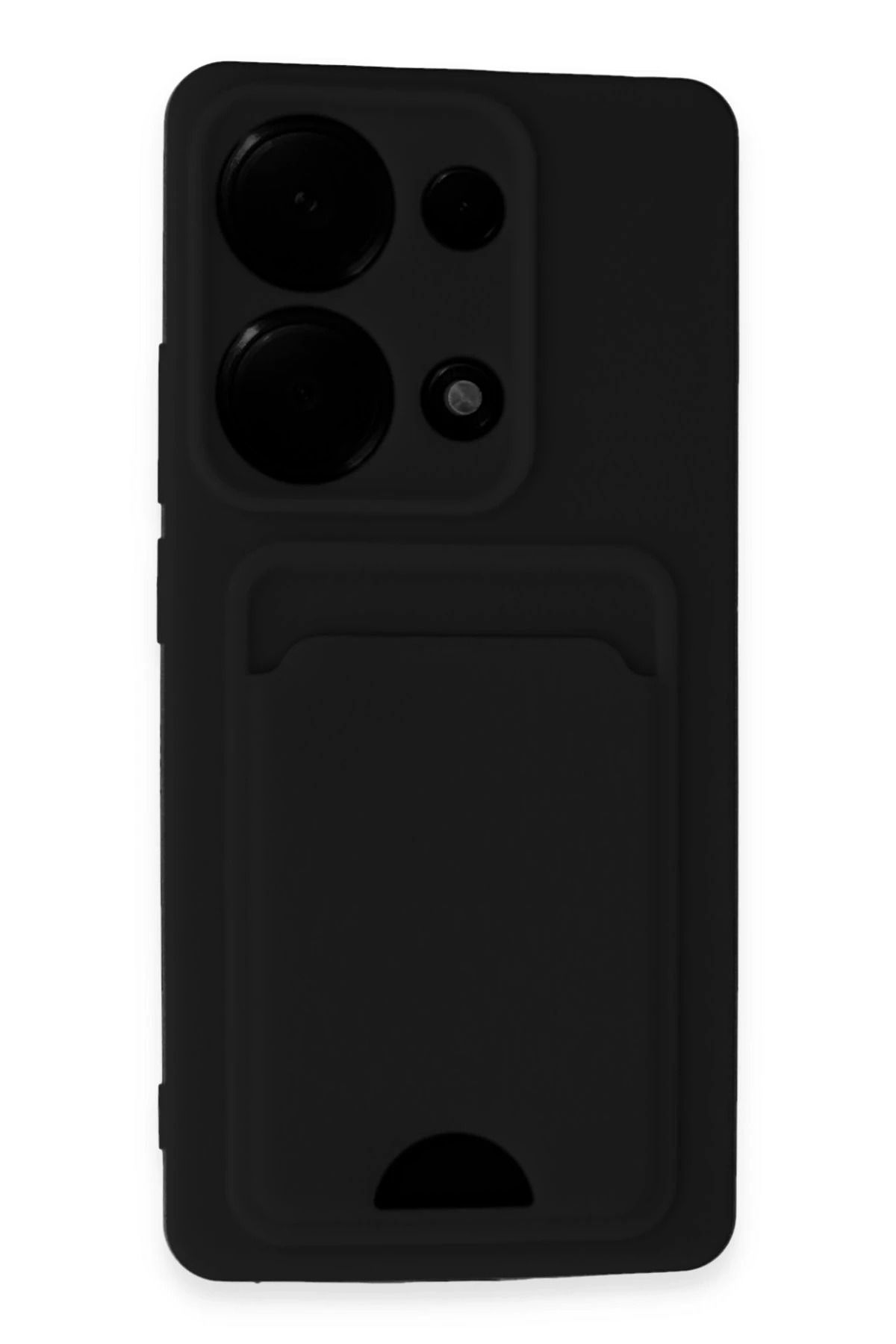 NewFace Xiaomi Redmi Note 13 Pro 4G Kılıf Kelvin Kartvizitli Silikon - Siyah YNSMR