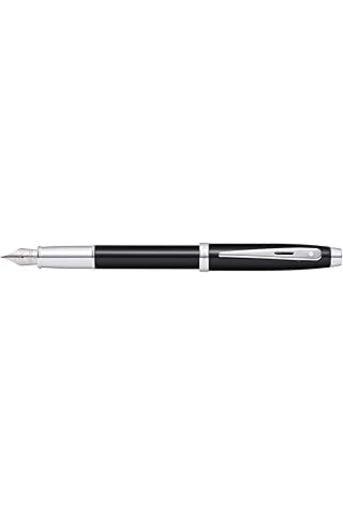 nazeninstoğu Sheaffer 9338-0 100 Serisi Dolma Kalem (M) Parlak Siyah Krom