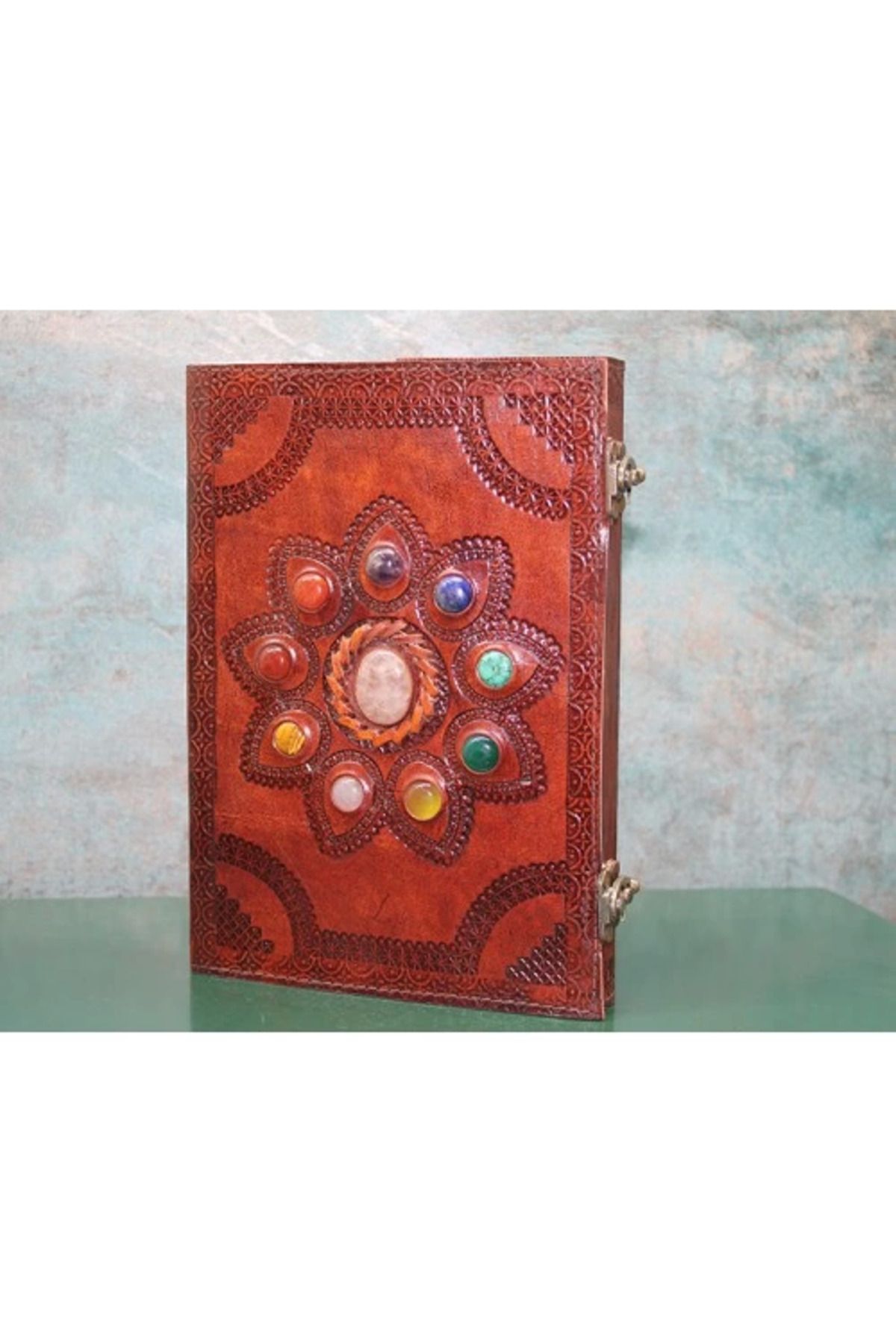 PolarBear Lab Taşlı Deri Defter Model 14