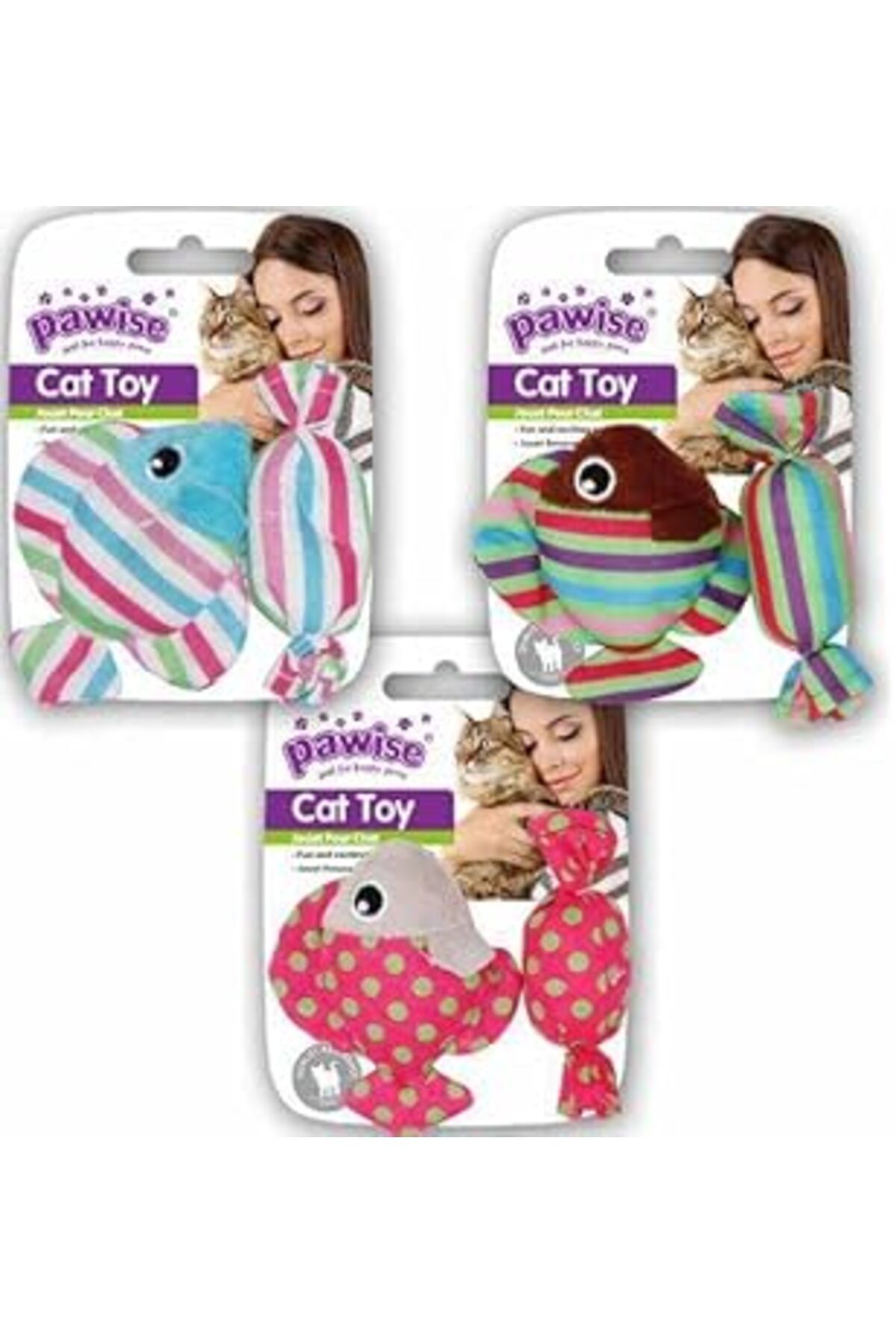 karadağsb Pawise Catnipli Balık Ve Şeker Kedi Oyuncağı (2'Li Paket)