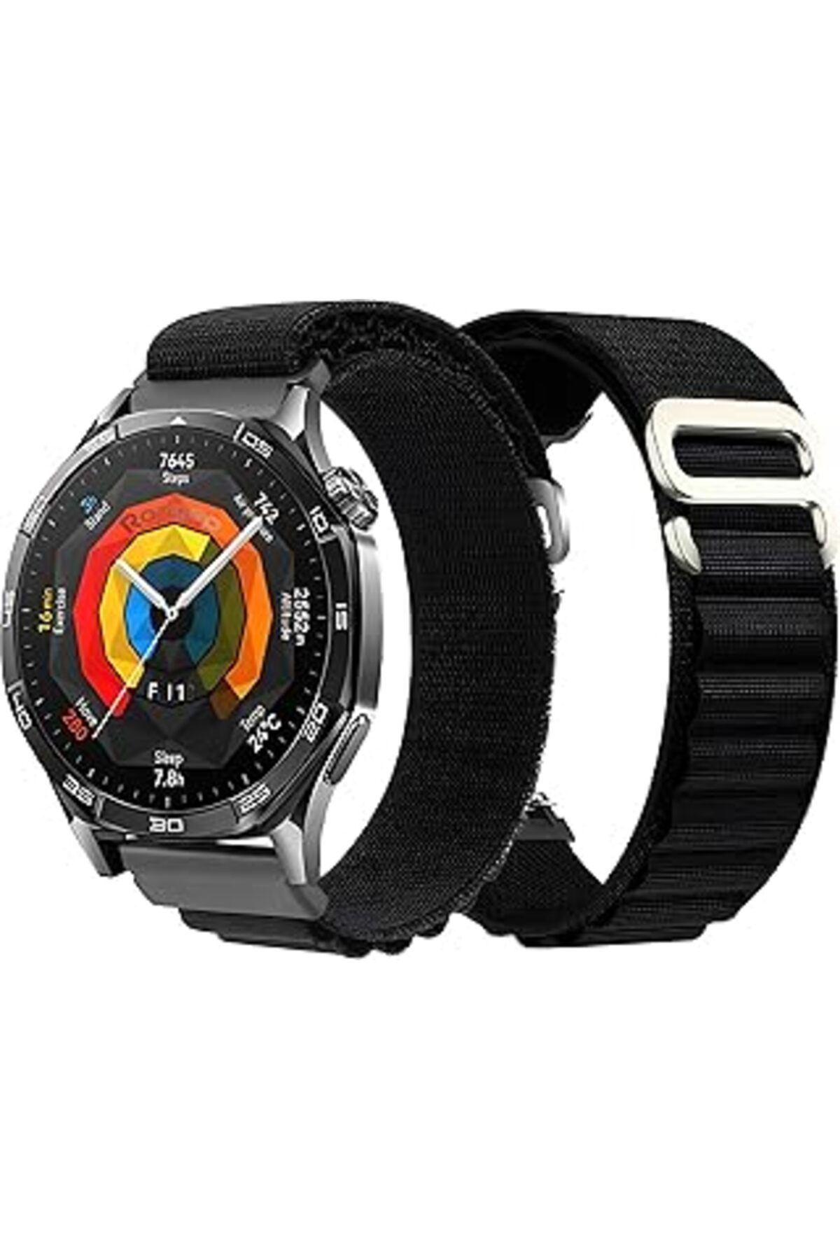 karadağsb Rongep Alpine Loop 22Mm Kumaş Kordon Huawei Ile Uyumlu Watch Gt5/Gt5 Pro/Gt4/Watch 4 Pro/Gt3/Gt3 Pr
