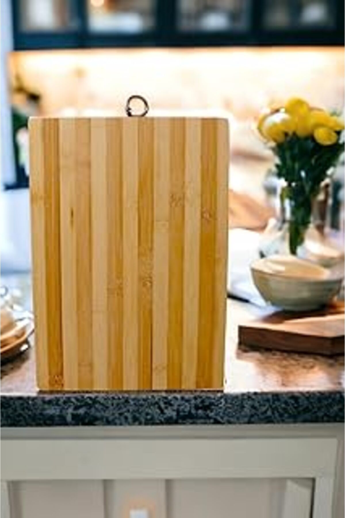 karadağsb Deconox Bambu Kesme Tahtası Antibakteriel Yıkanabilir Doğrama Tahtası Dikdörtgen 24 * 34Cm Büyük Bo