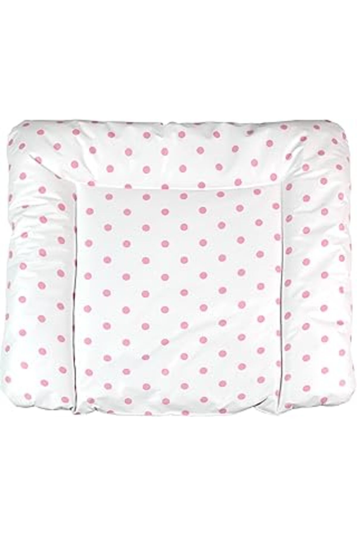 Mu Art Ahşap Baby'ness Elyaf Dolgulu Pvc Bebek Bezleri Minderi, Sıvı Geçirmez, Leke Tutmaz, Puantiyeli, Pembe, 7