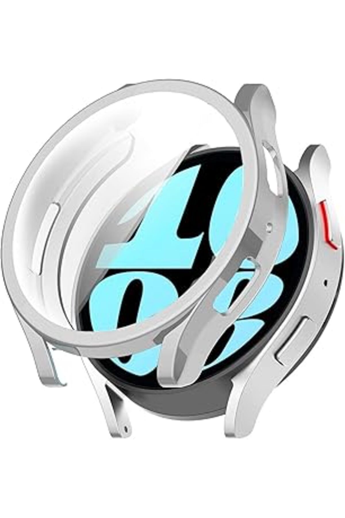 karadağsb Microsonic Samsung Galaxy Watch 6 44Mm Için Kılıf Ekranı Tam Kaplayan 360 Full Round Soft Silicone